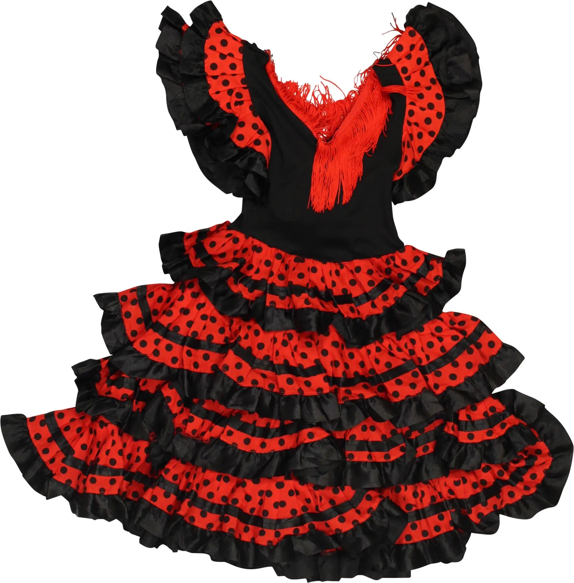 Unknown - Flamenco Dress- ThriftTale.com - Vintage and second handclothing