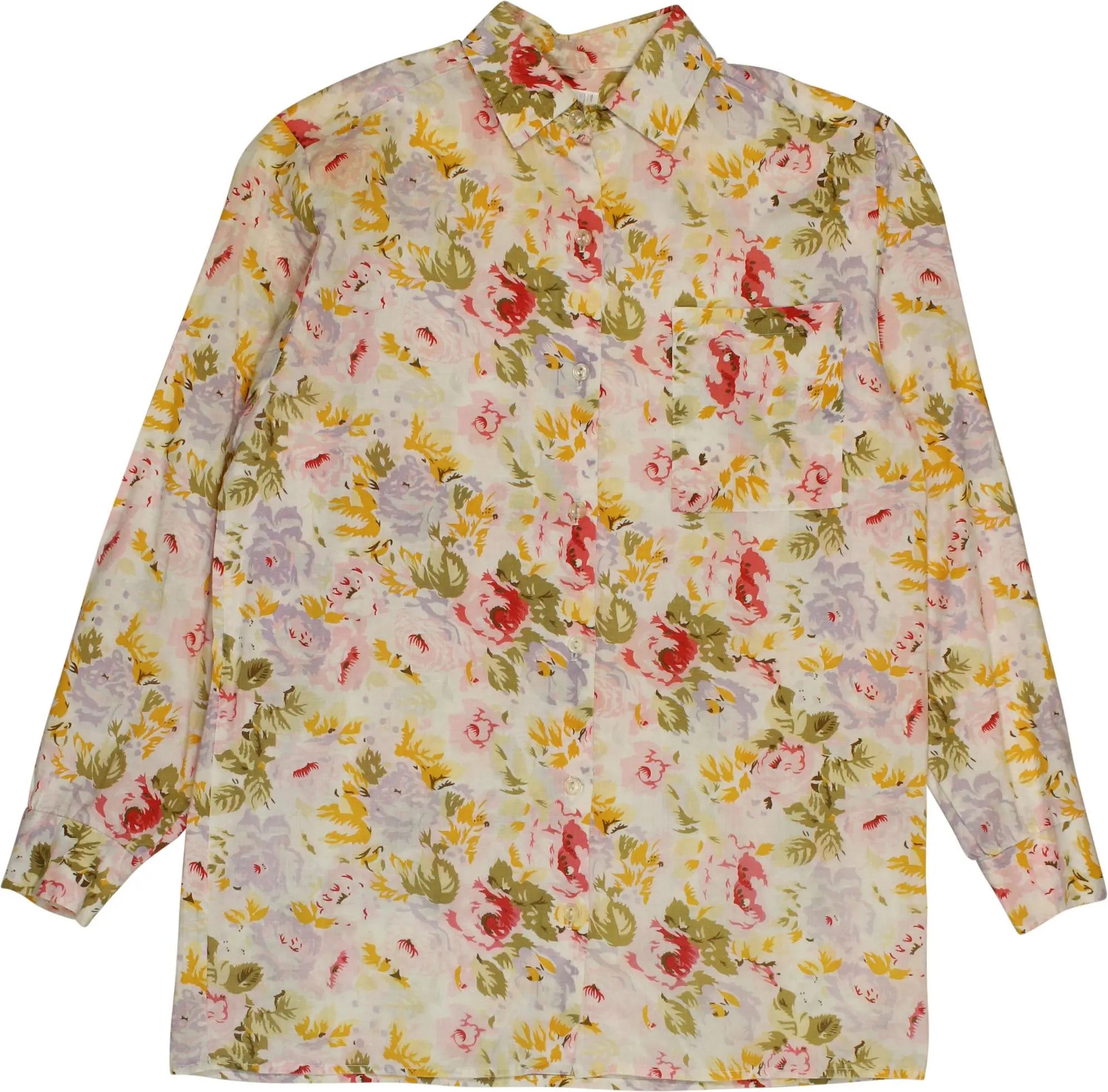 Unknown - Floral Blouse- ThriftTale.com - Vintage and second handclothing