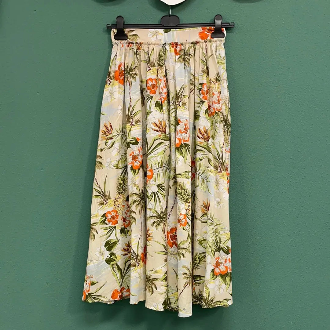 Unknown - Floral Hawaiian Print Skirt- ThriftTale.com - Vintage and second handclothing