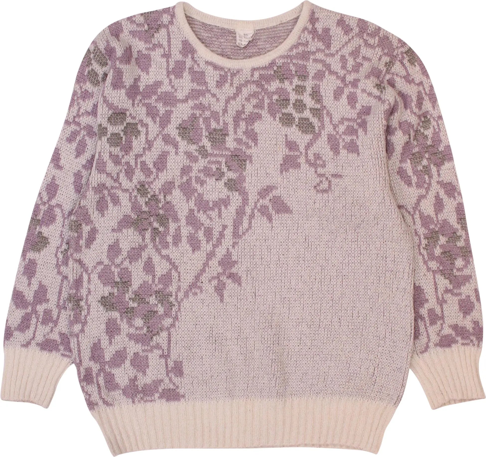 Unknown - Floral Knitted Sweater- ThriftTale.com - Vintage and second handclothing