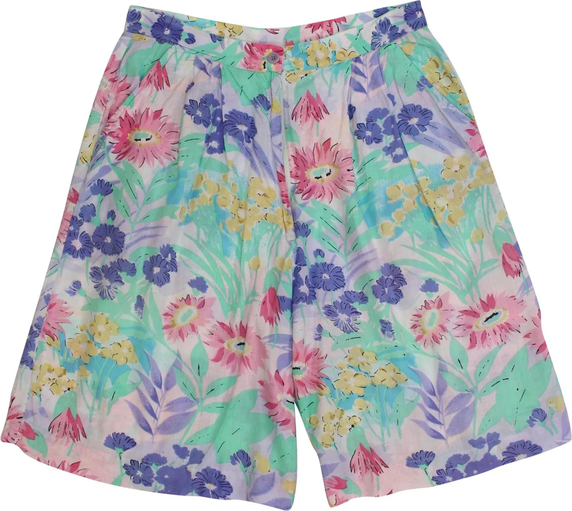 Unknown - Floral Pastel Summer Shorts- ThriftTale.com - Vintage and second handclothing