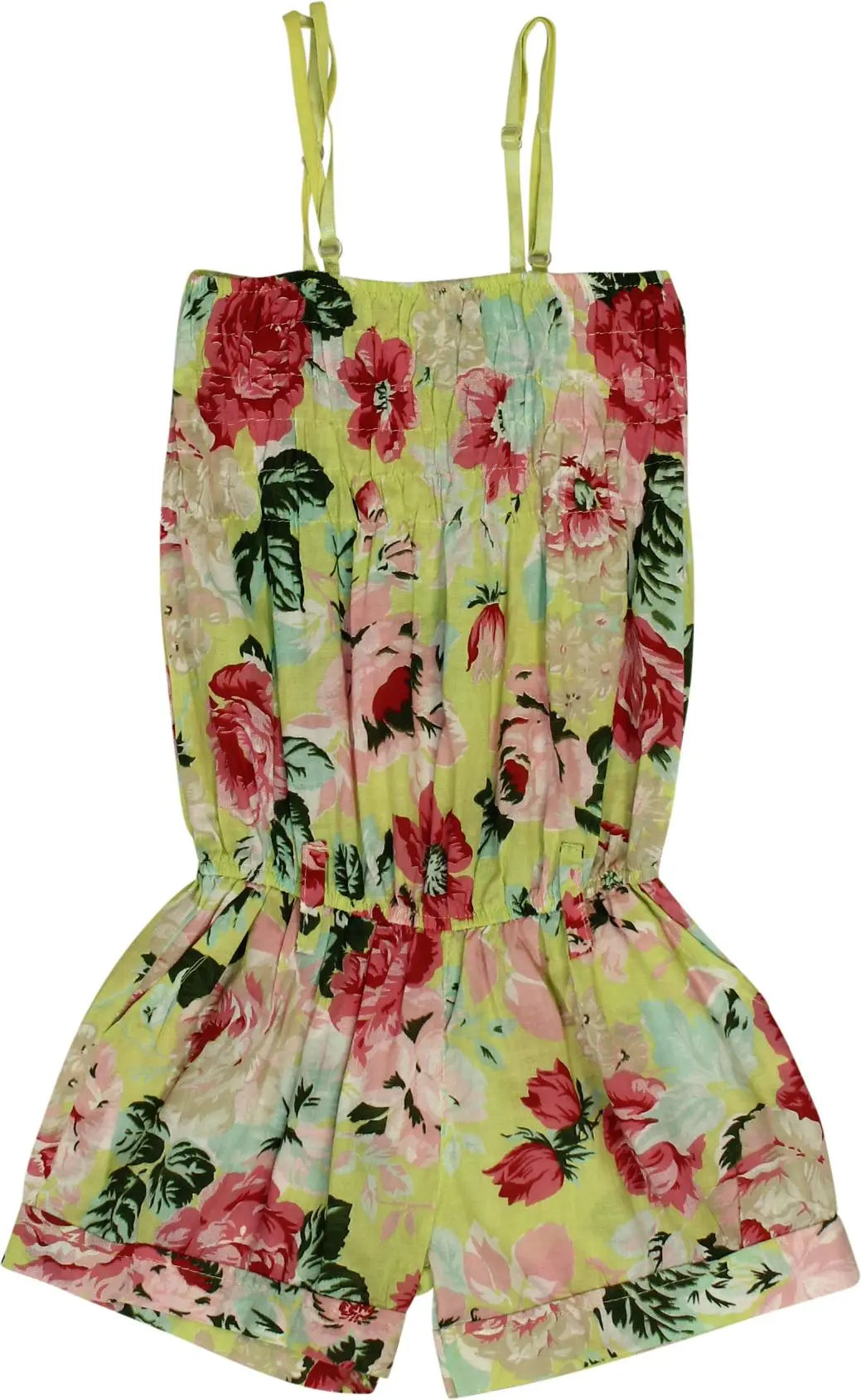 Unknown - Floral Playsuit- ThriftTale.com - Vintage and second handclothing