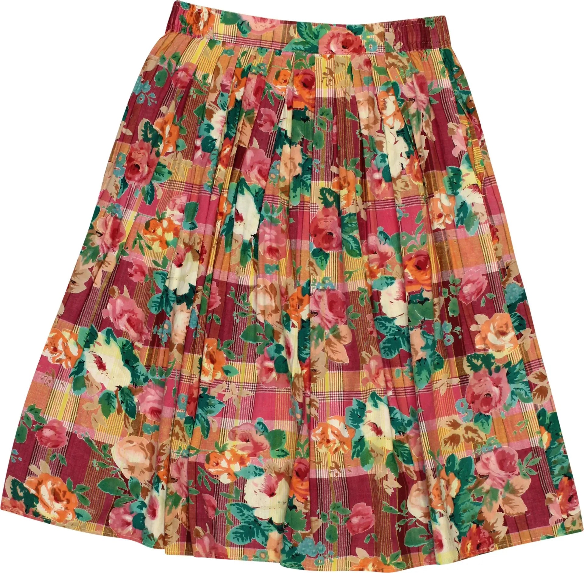 Unknown - Floral Skirt- ThriftTale.com - Vintage and second handclothing