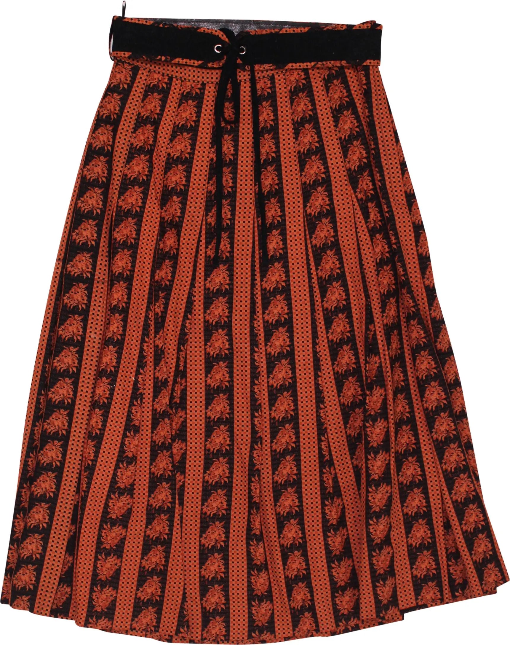 Unknown - Folklore Pleated Skirt- ThriftTale.com - Vintage and second handclothing