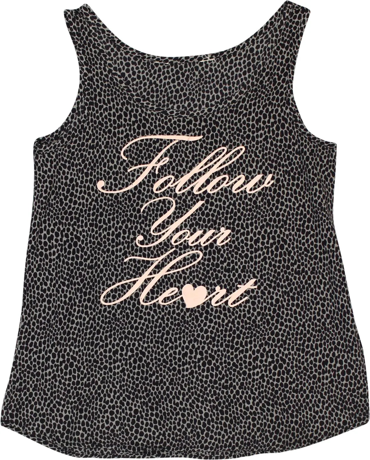 Unknown - Follow Your Heart Top- ThriftTale.com - Vintage and second handclothing