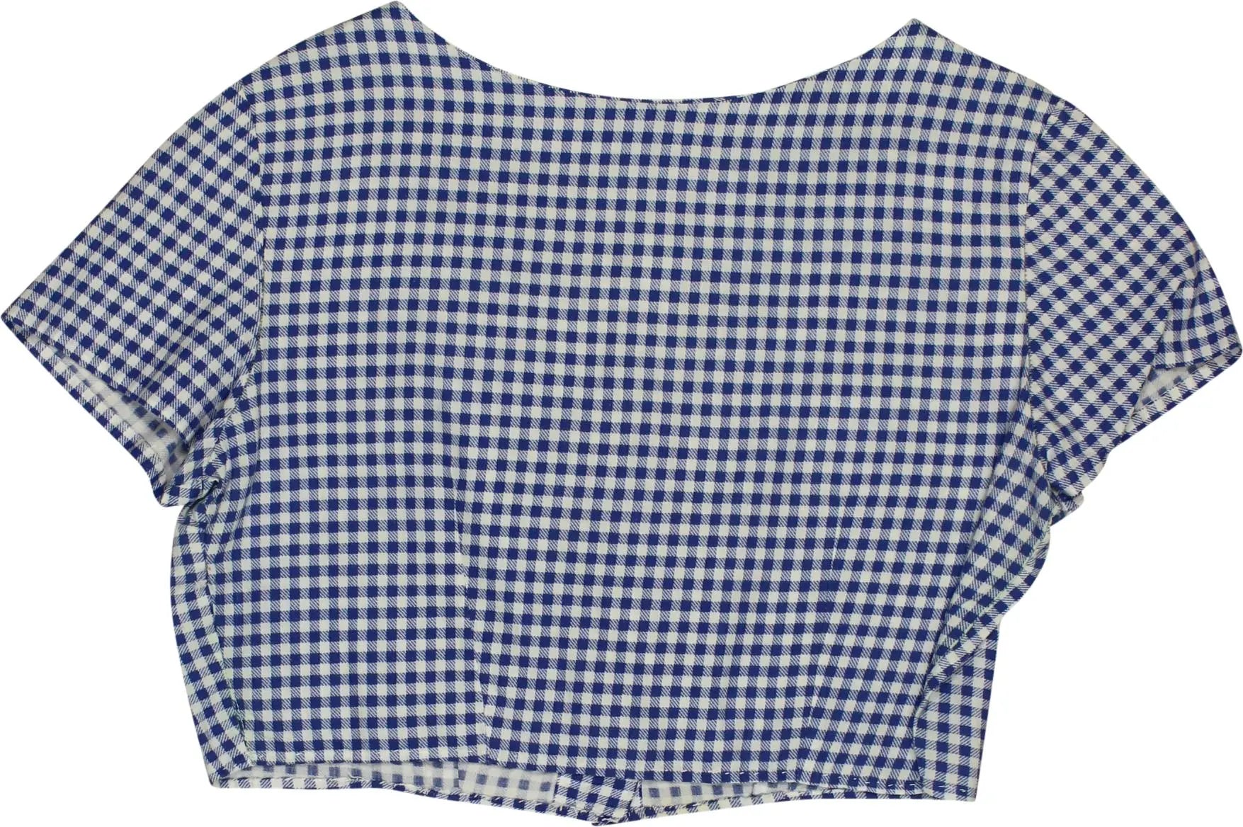 Unknown - Gingham Cropped Top- ThriftTale.com - Vintage and second handclothing
