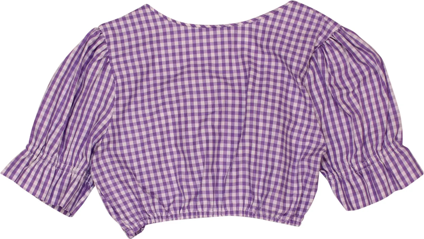 Unknown - Gingham Cropped Top- ThriftTale.com - Vintage and second handclothing