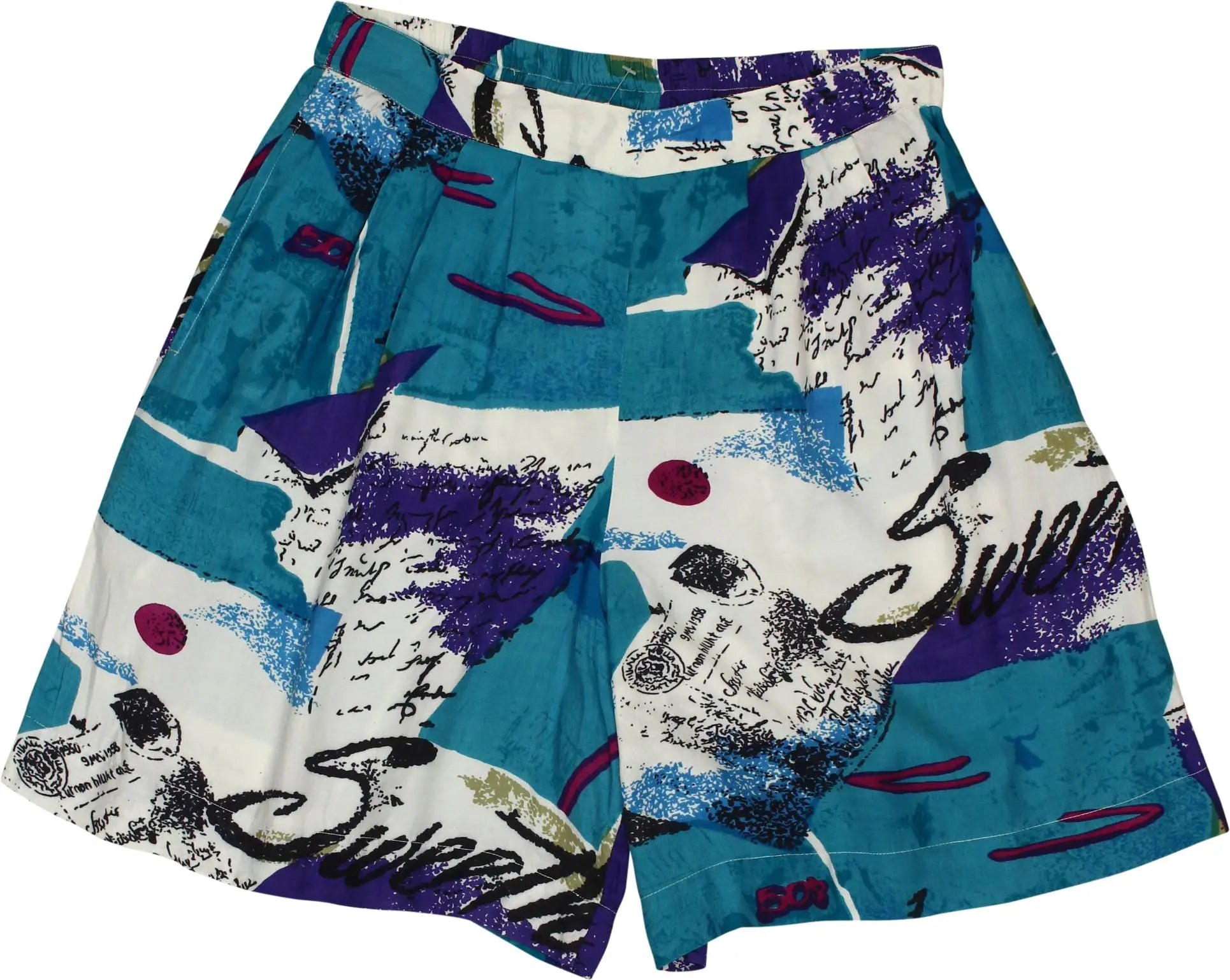 Unknown - Graphic Print Shorts- ThriftTale.com - Vintage and second handclothing