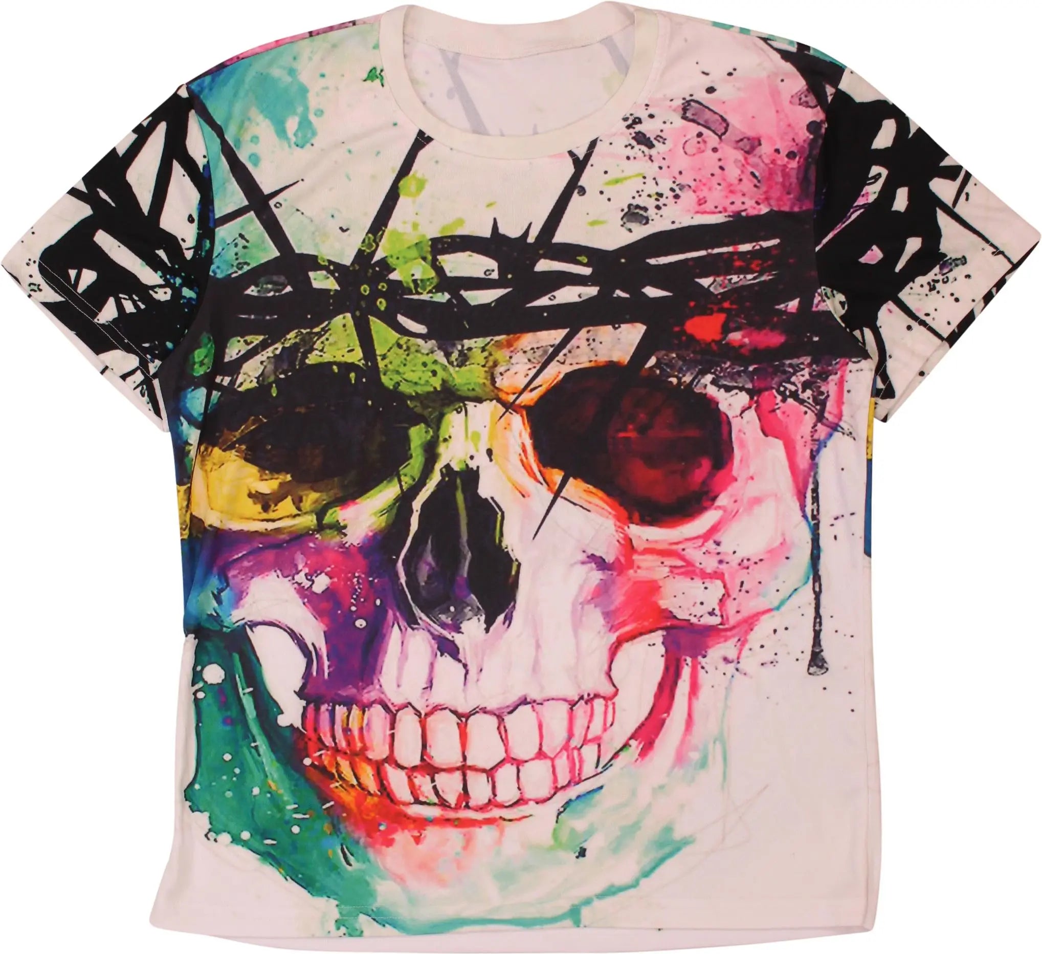 Unknown - Graphic Skull T-shirt- ThriftTale.com - Vintage and second handclothing