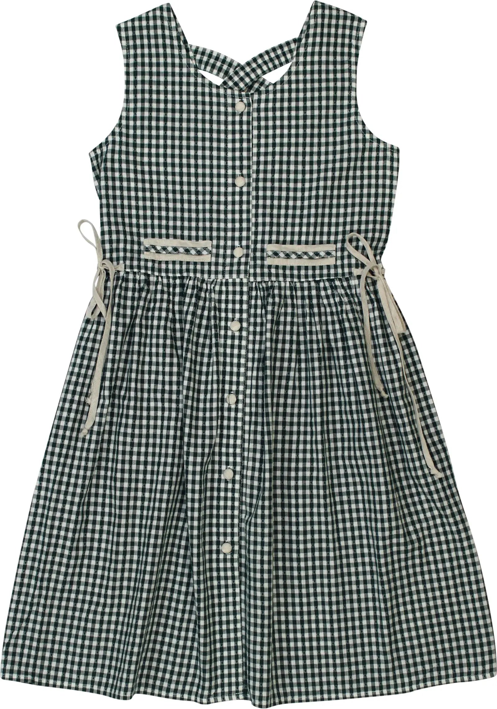 Unknown - Green Checked Dress- ThriftTale.com - Vintage and second handclothing