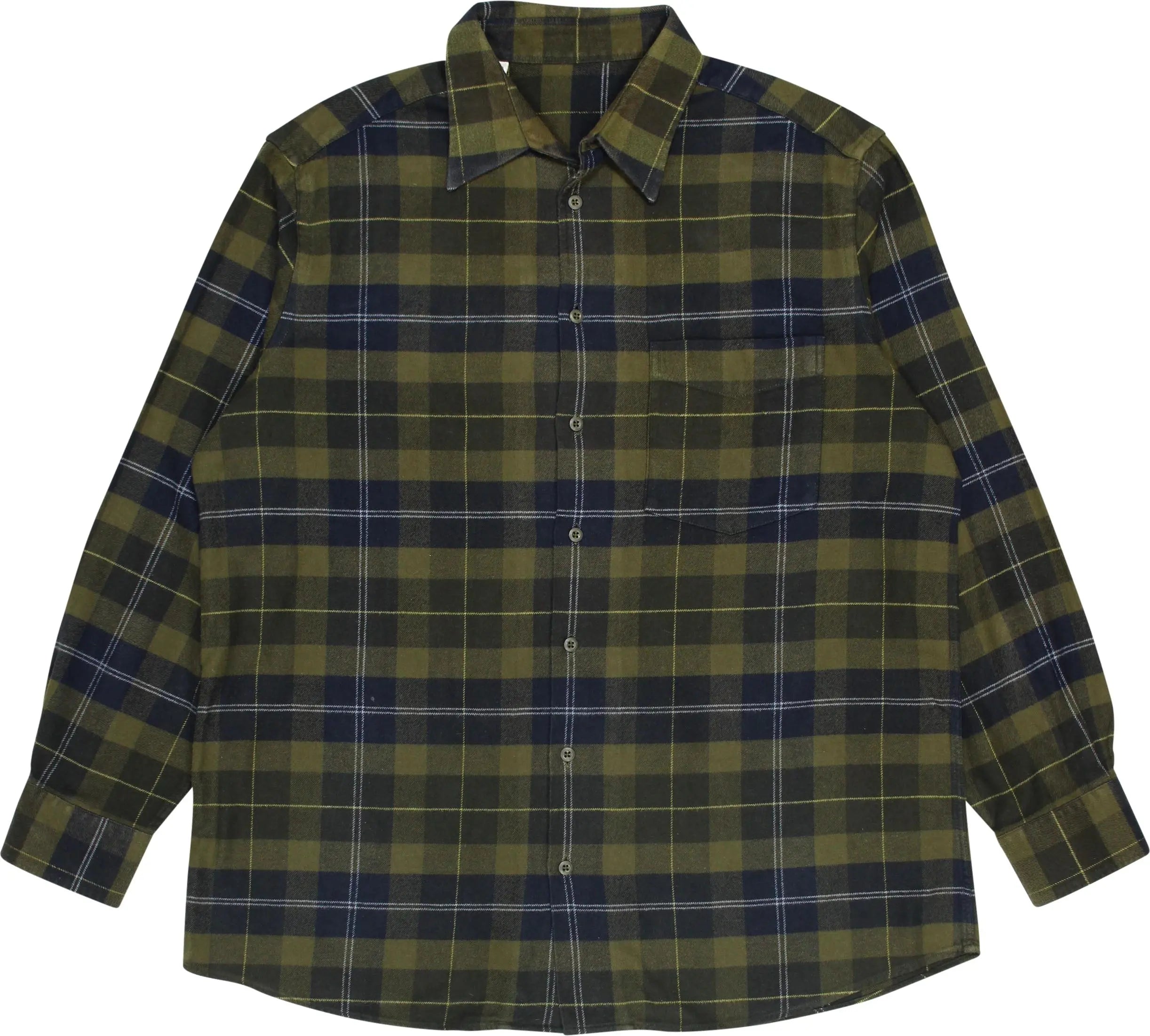 Unknown - Green Checked Shirt- ThriftTale.com - Vintage and second handclothing