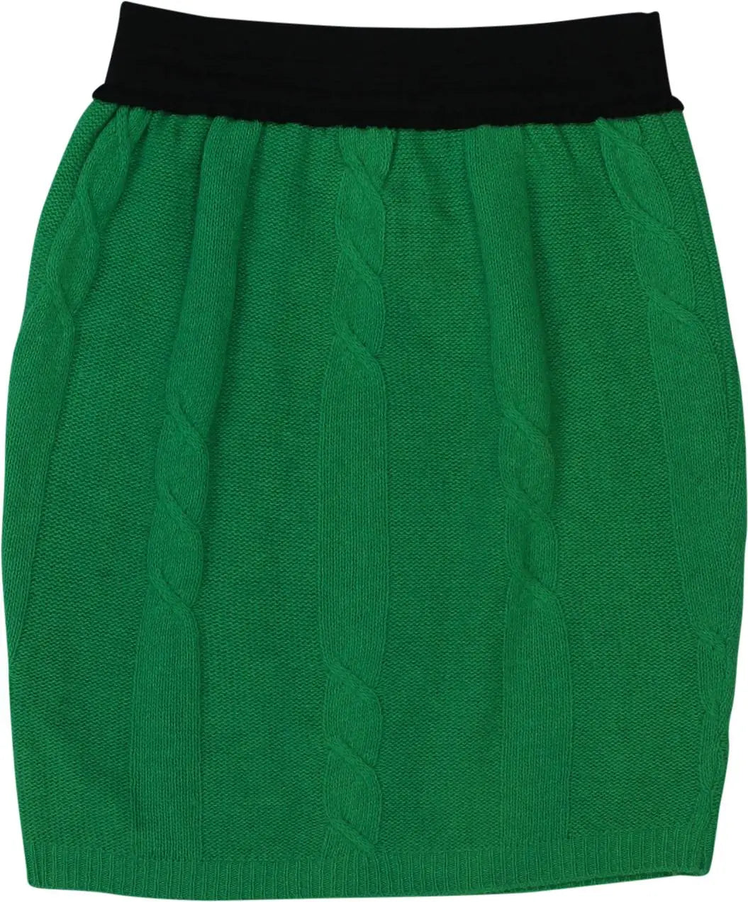 Unknown - Green Knitted Skirt- ThriftTale.com - Vintage and second handclothing