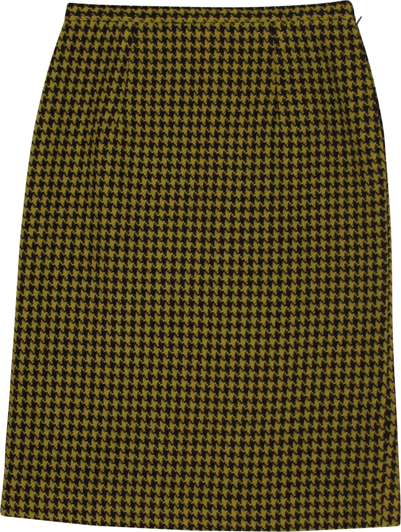 Unknown - Green Pied de Poule Pencil Skirt- ThriftTale.com - Vintage and second handclothing