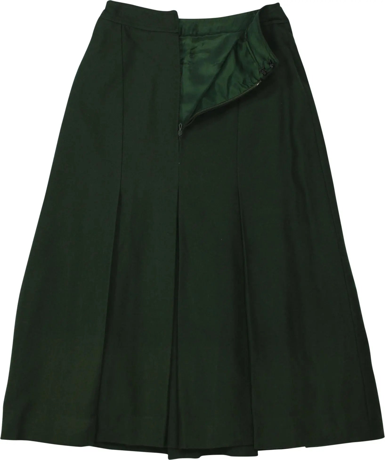 Unknown - Green Pleated Skirt- ThriftTale.com - Vintage and second handclothing