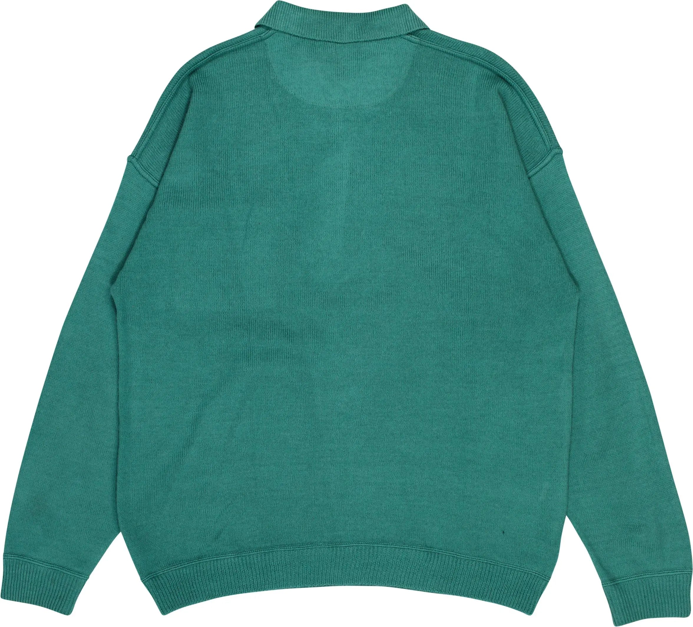 Unknown - Green Quarter Neck Jumper- ThriftTale.com - Vintage and second handclothing