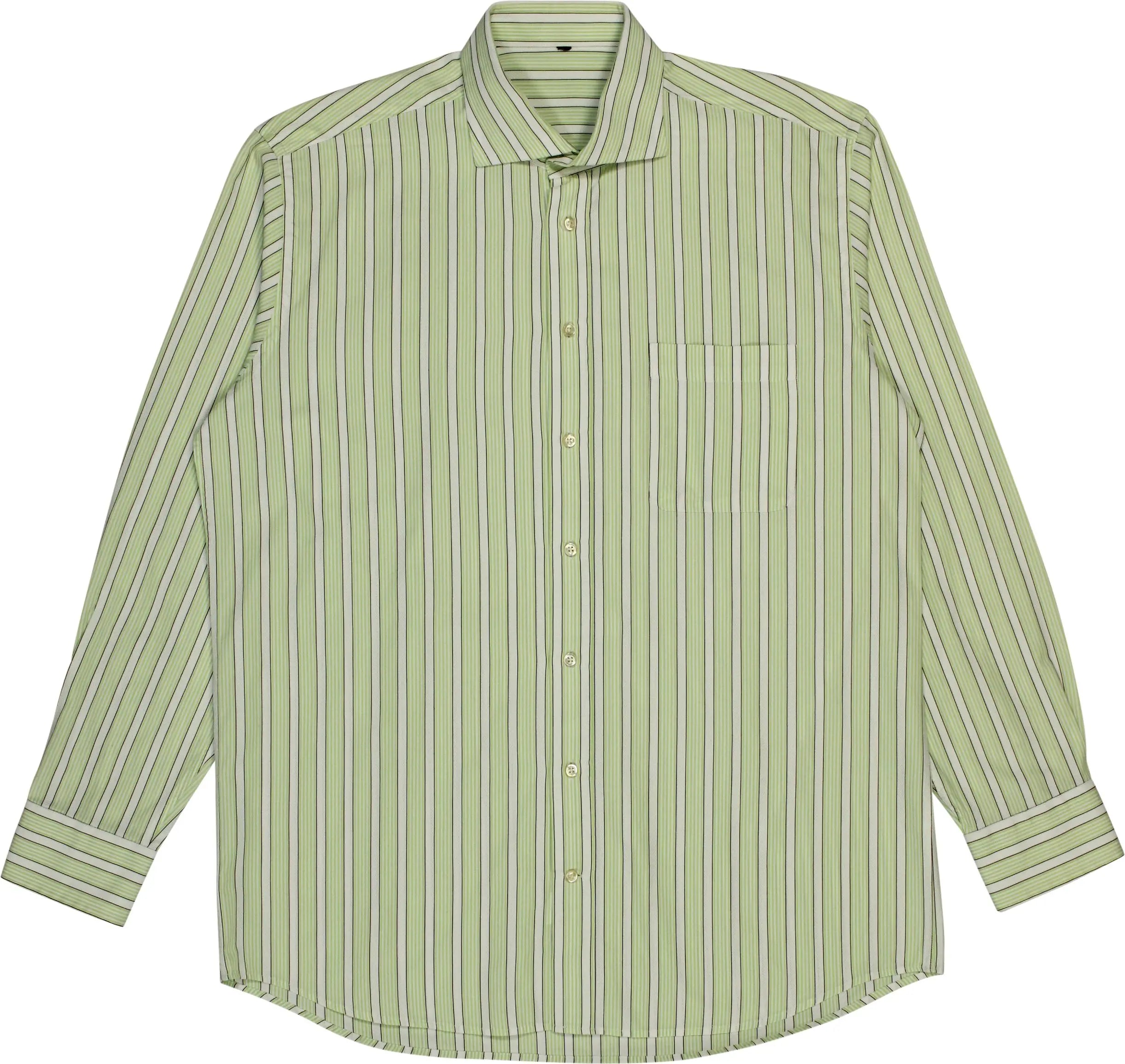 Unknown - Green Striped Shirt- ThriftTale.com - Vintage and second handclothing
