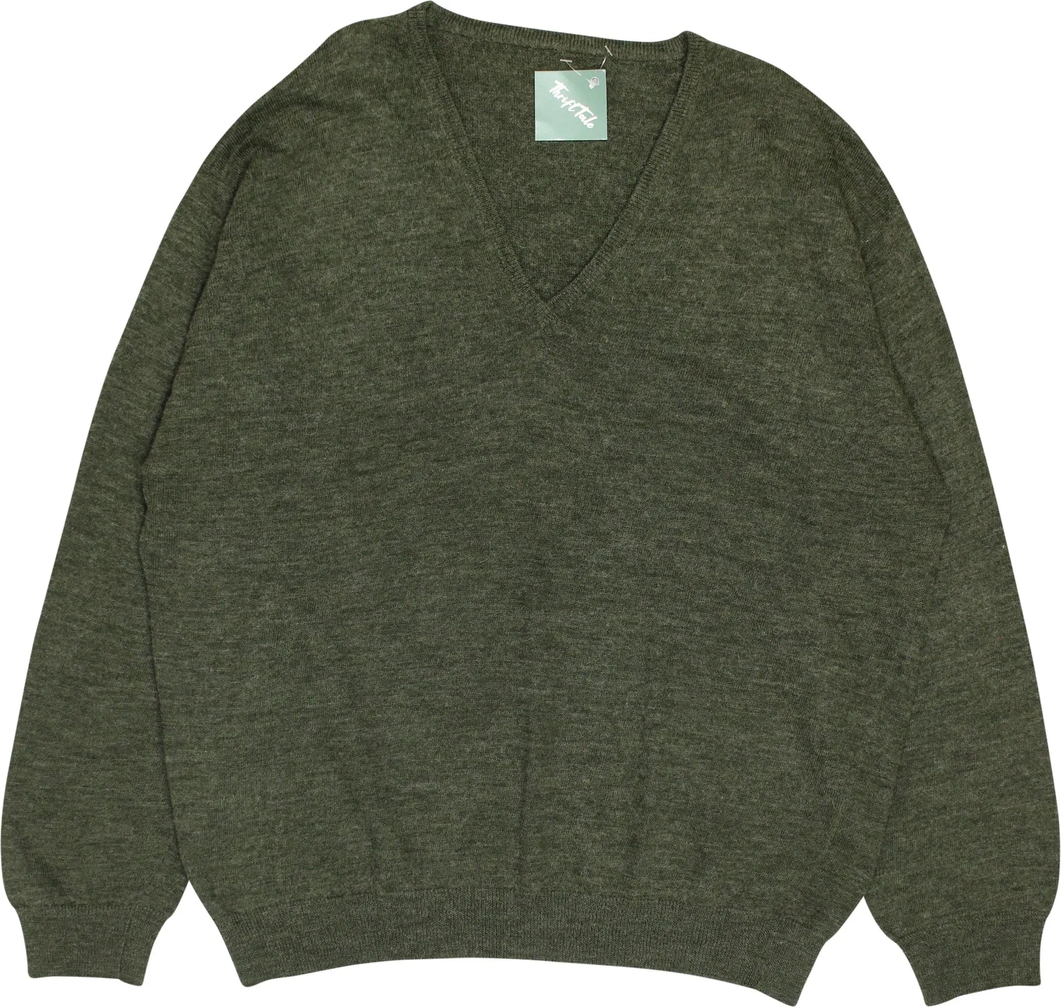 Unknown - Green V-neck Jumper- ThriftTale.com - Vintage and second handclothing
