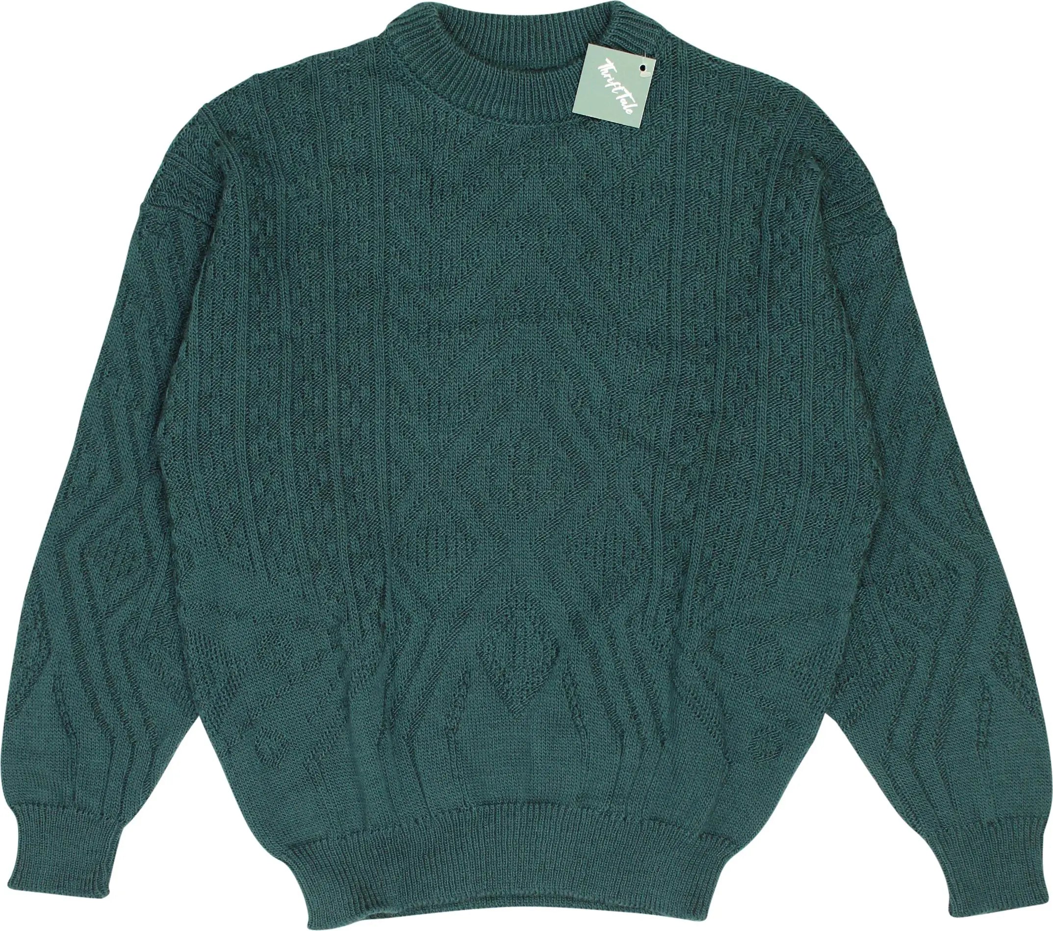 Unknown - Green Wool Blend Jumper- ThriftTale.com - Vintage and second handclothing