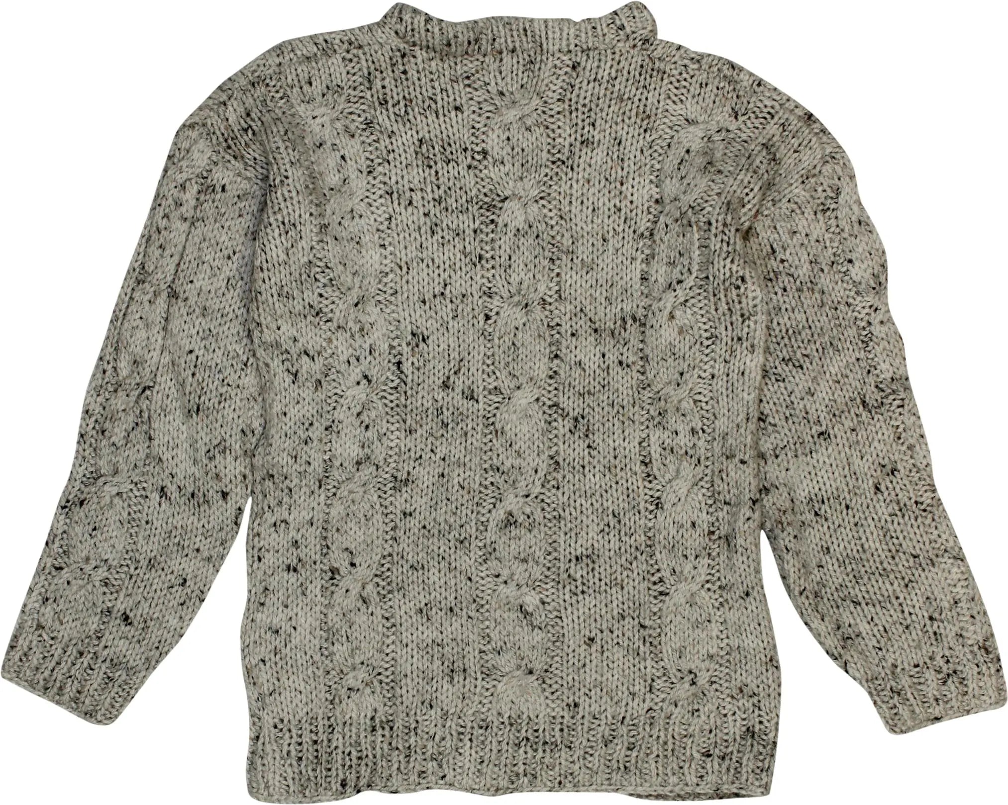 Unknown - Grey Knitted Cable Jumper- ThriftTale.com - Vintage and second handclothing