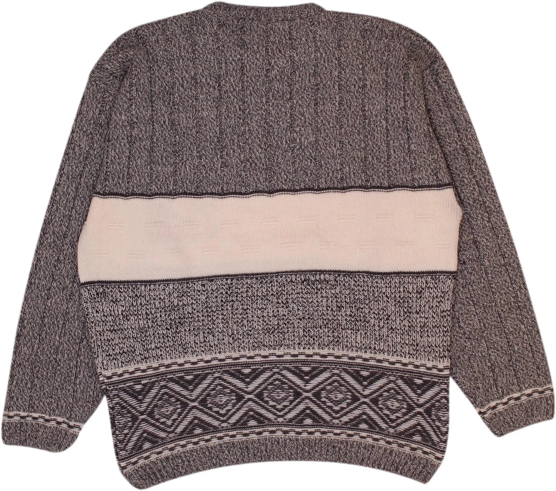 Unknown - Grey Knitted Sweater- ThriftTale.com - Vintage and second handclothing