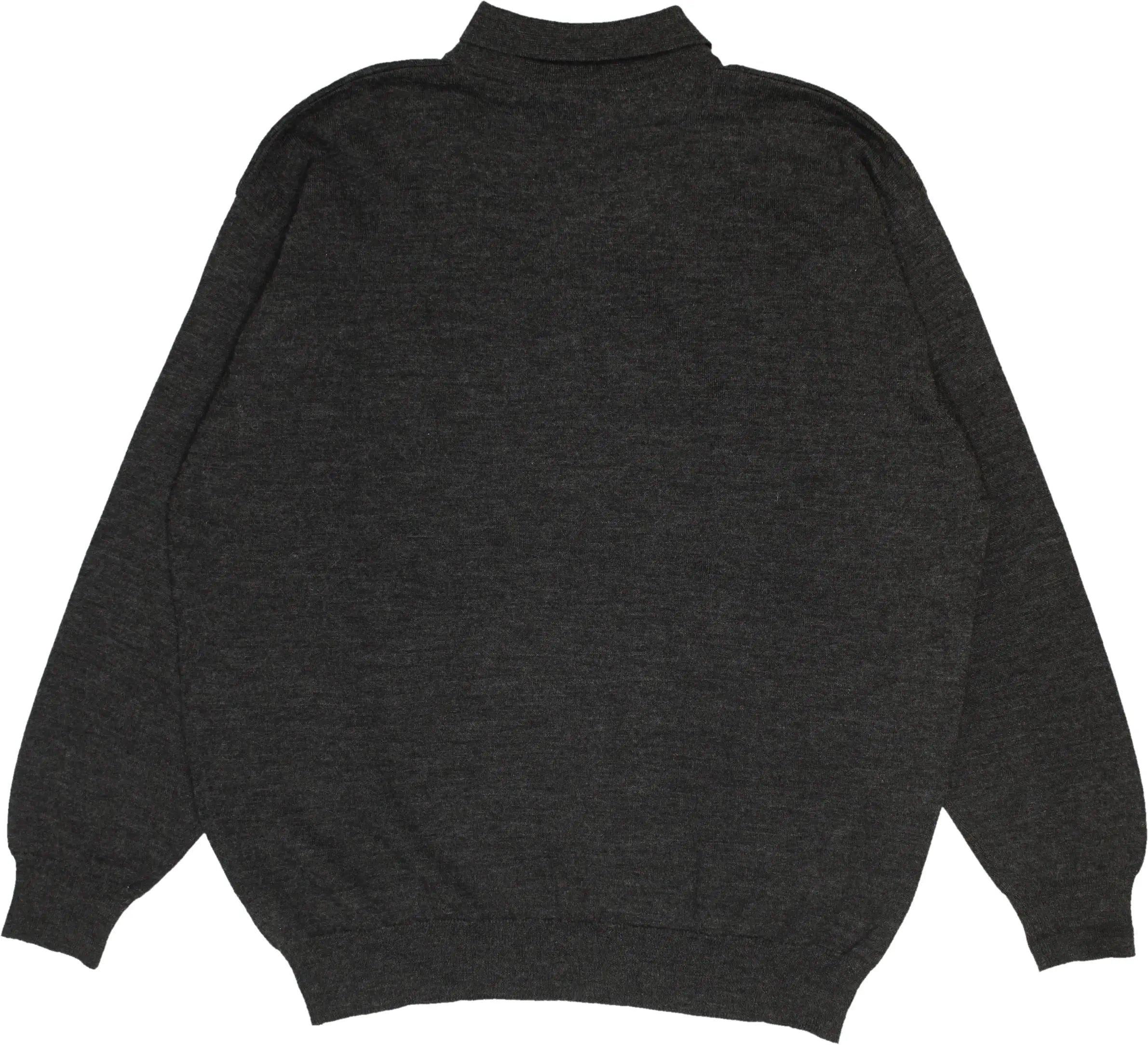 Unknown - Grey Quarter Neck Jumper- ThriftTale.com - Vintage and second handclothing