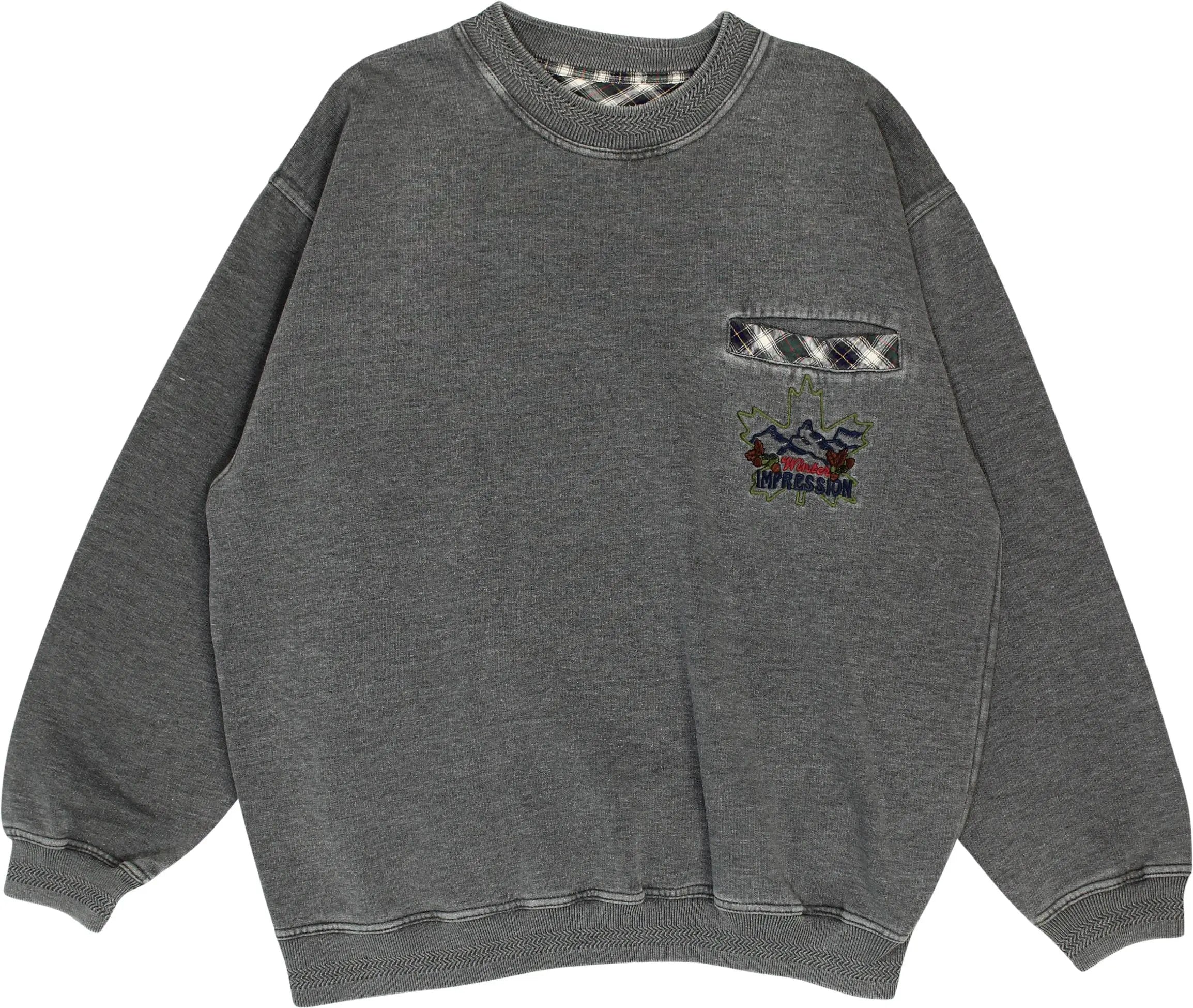 Unknown - Grey Sweater- ThriftTale.com - Vintage and second handclothing