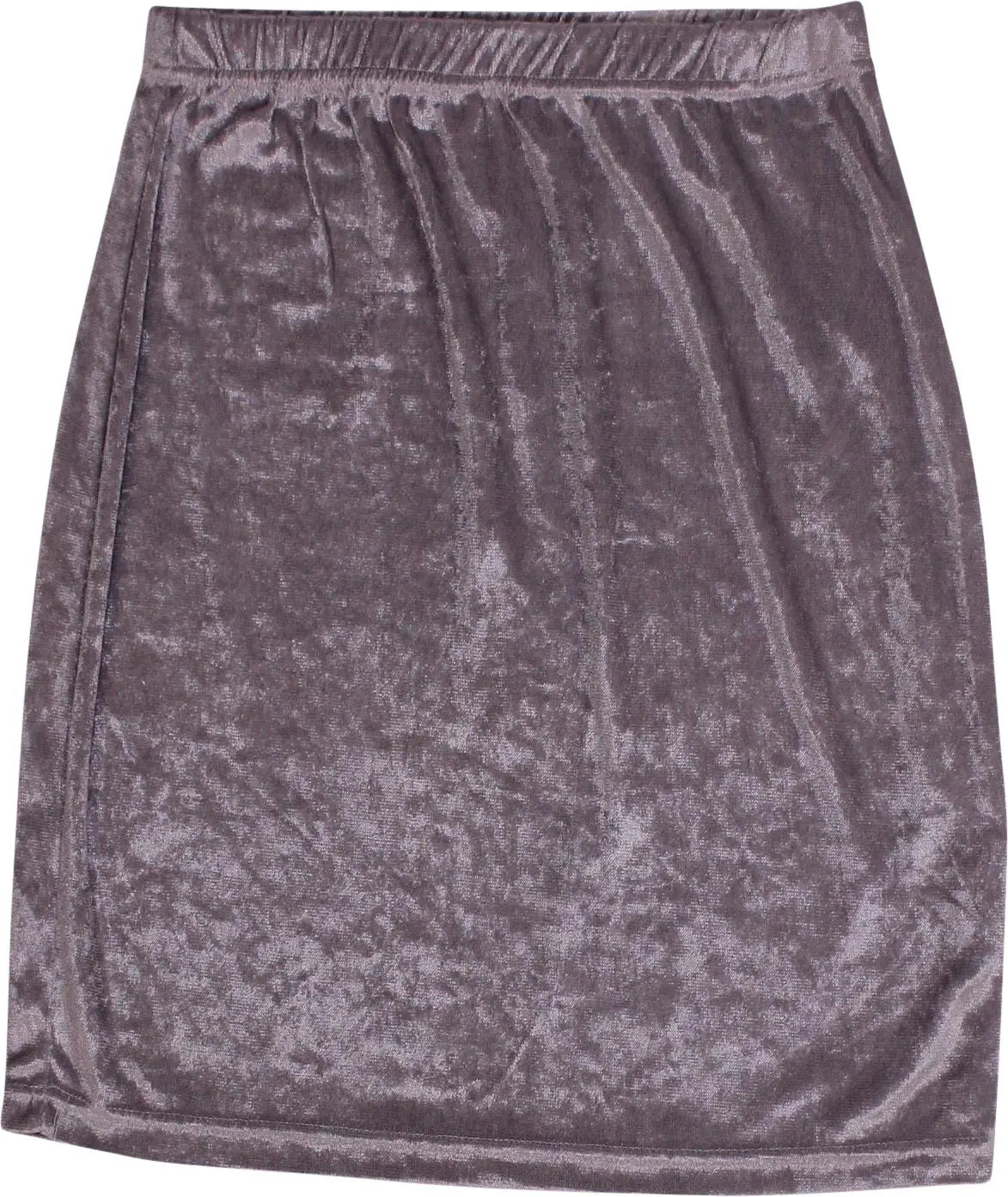 Unknown - Grey Velvet Skirt- ThriftTale.com - Vintage and second handclothing