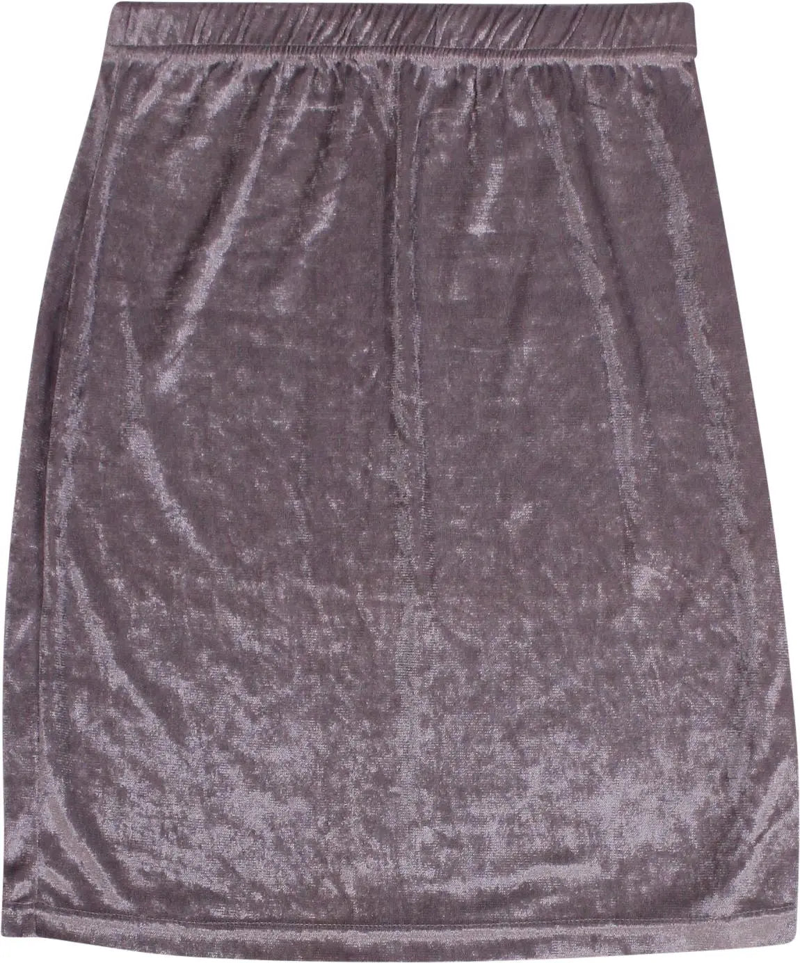 Unknown - Grey Velvet Skirt- ThriftTale.com - Vintage and second handclothing