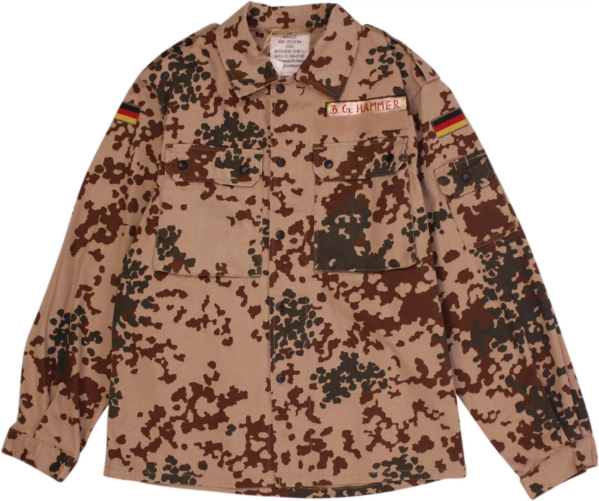 Hand Painted Camouflage Army Jacket | ThriftTale