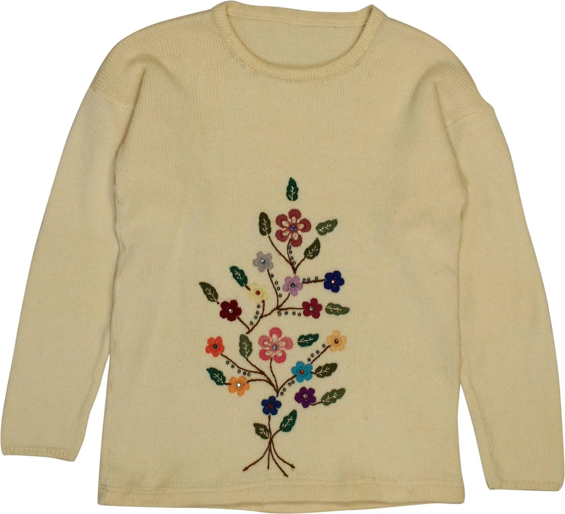 Unknown - Jumper with Embroided Details- ThriftTale.com - Vintage and second handclothing