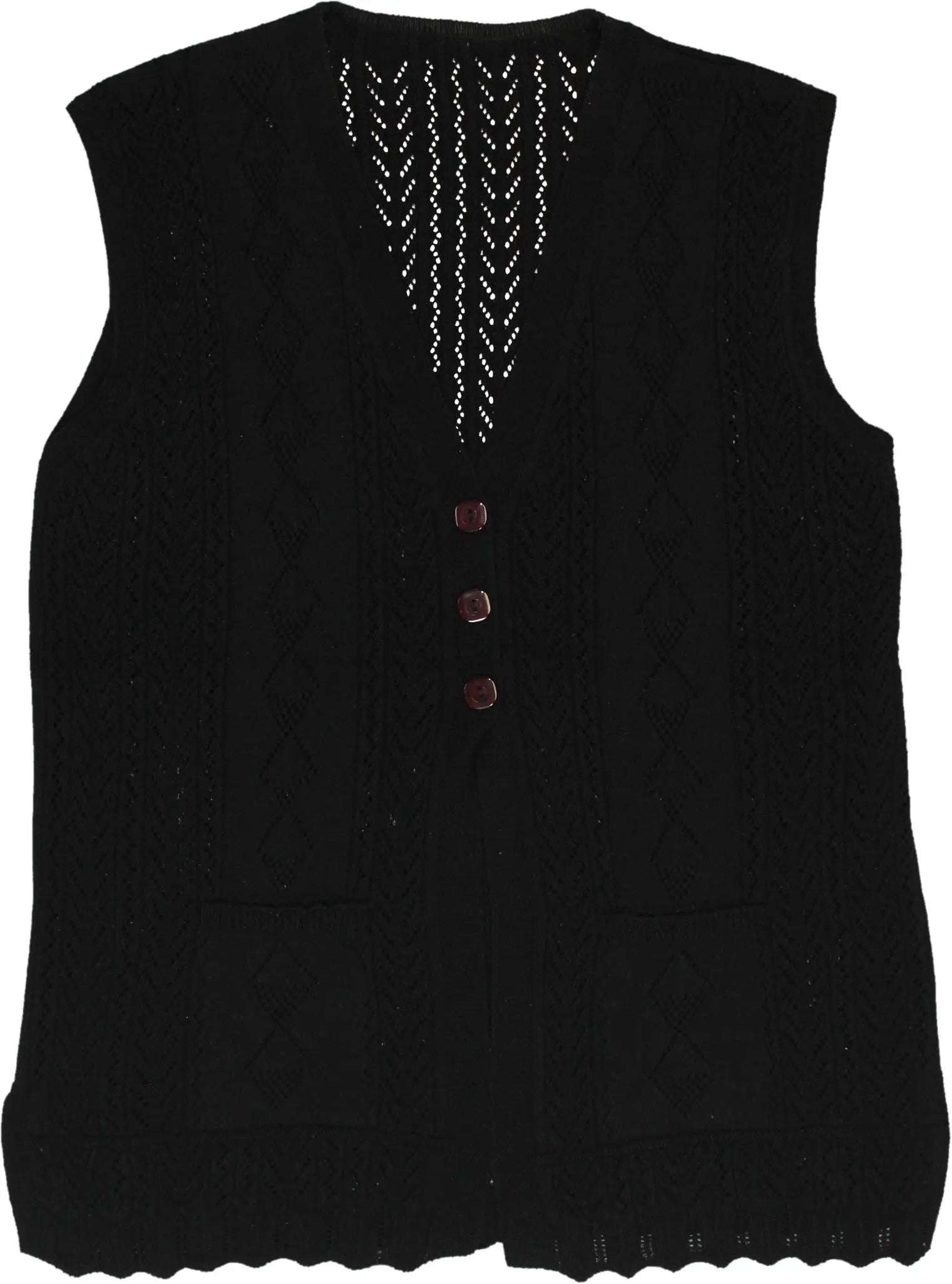 Unknown - Knitted Vest- ThriftTale.com - Vintage and second handclothing