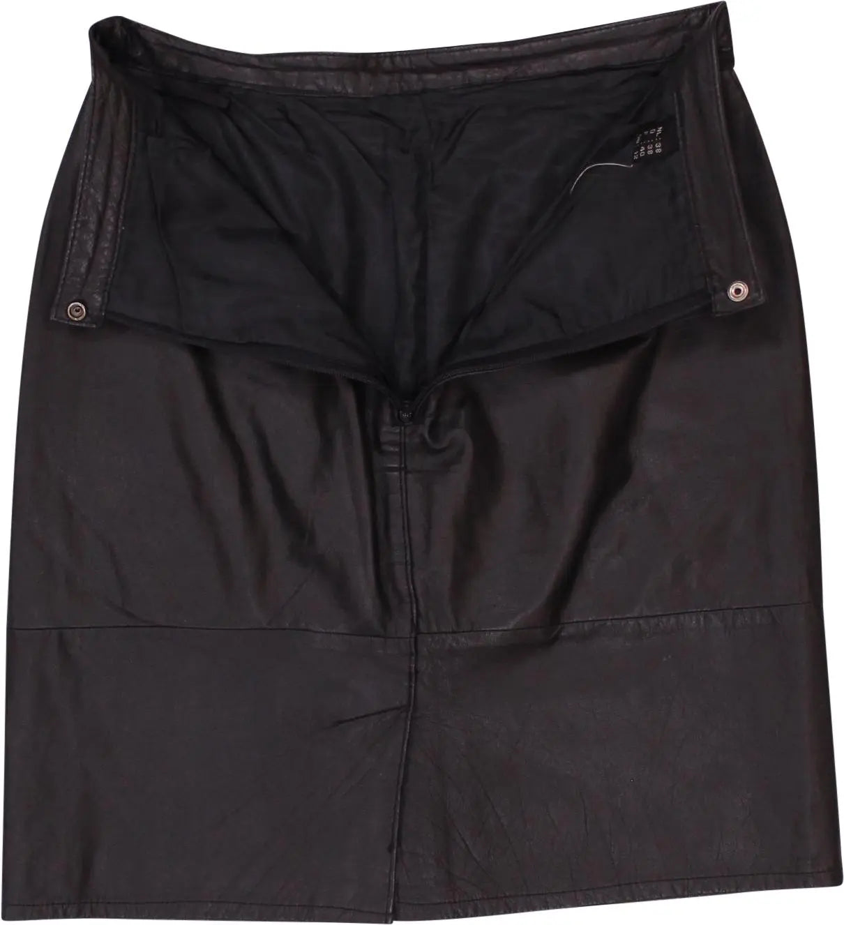 Unknown - Leather Short Skirt- ThriftTale.com - Vintage and second handclothing