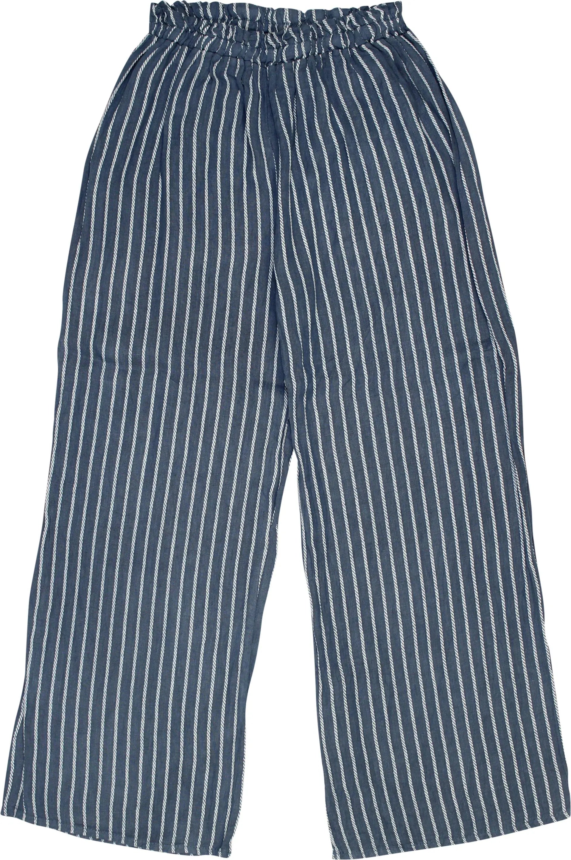 Unknown - Linen Striped Pants- ThriftTale.com - Vintage and second handclothing