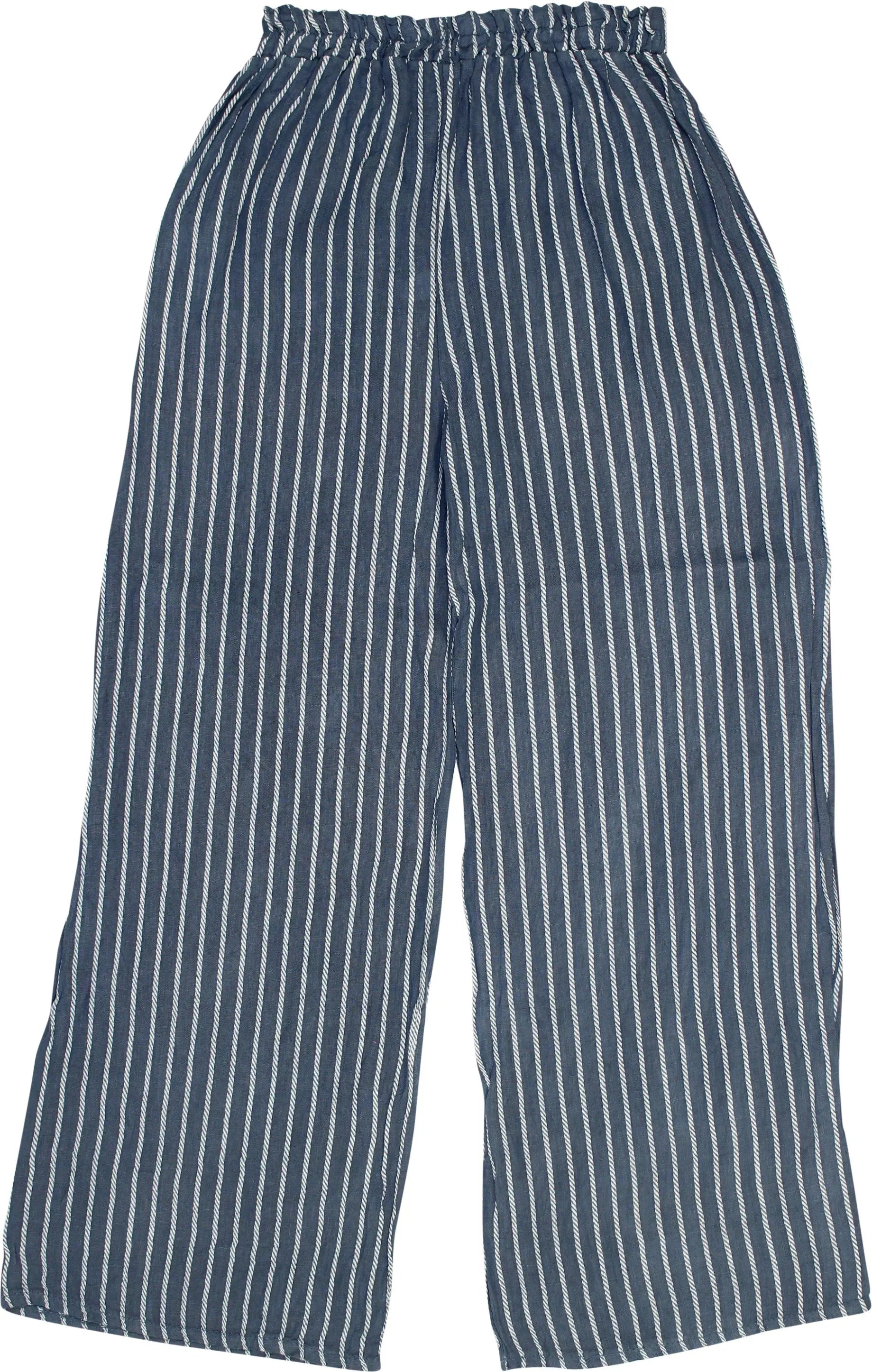 Unknown - Linen Striped Pants- ThriftTale.com - Vintage and second handclothing