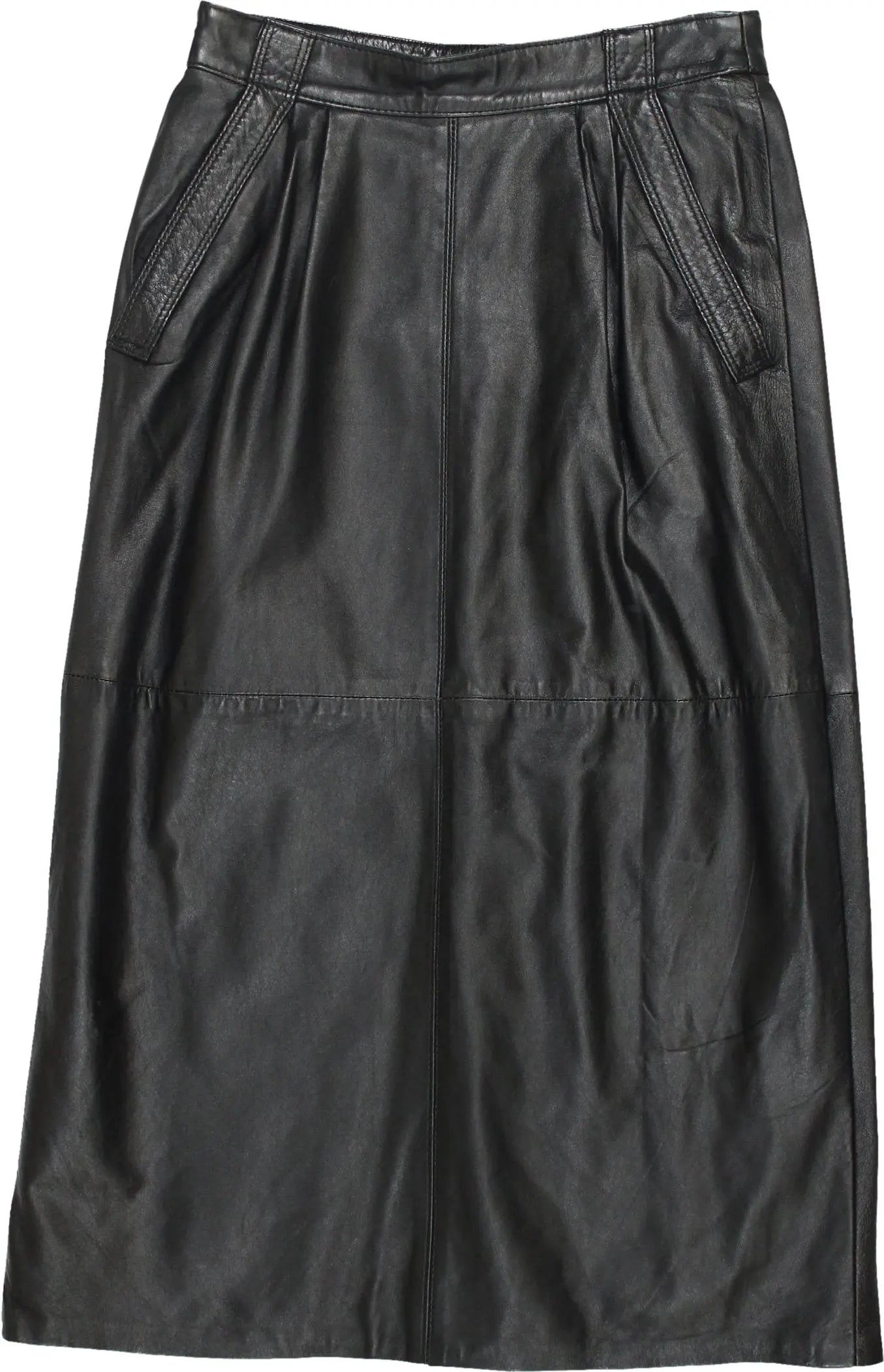 Unknown - Long Leather Skirt- ThriftTale.com - Vintage and second handclothing