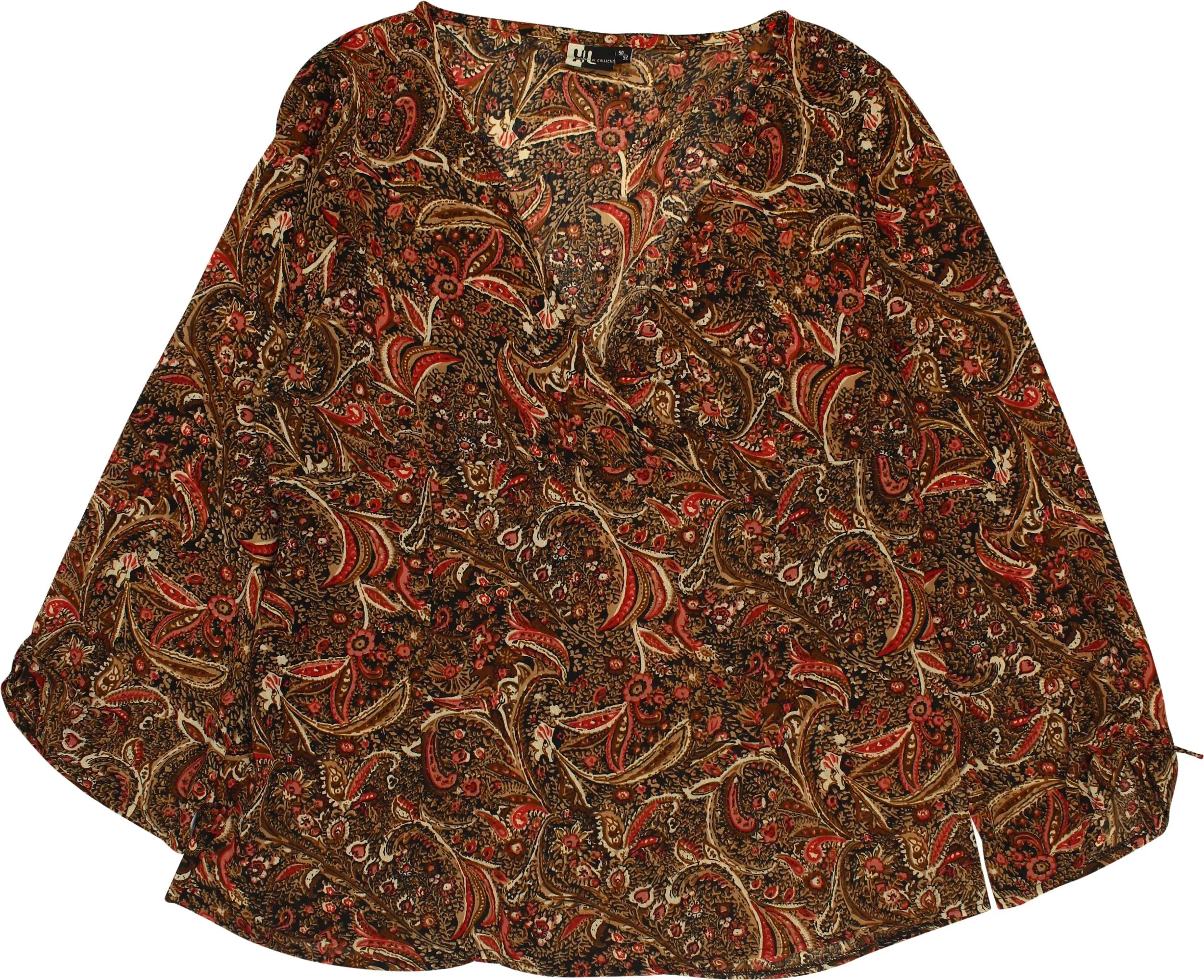 Unknown - Long Sleeve Paisley Top- ThriftTale.com - Vintage and second handclothing