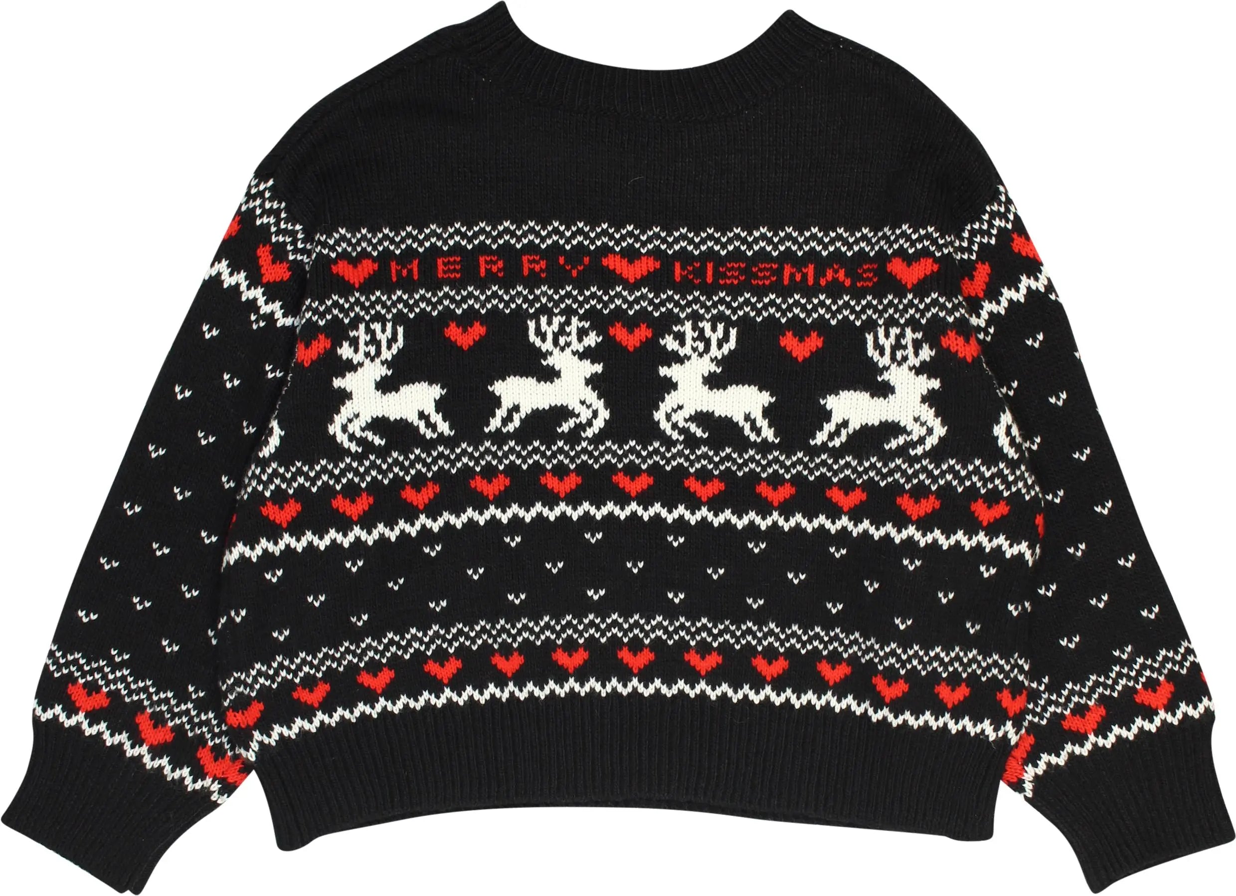 Unknown - Merry Kissmas Knitted Jumper- ThriftTale.com - Vintage and second handclothing