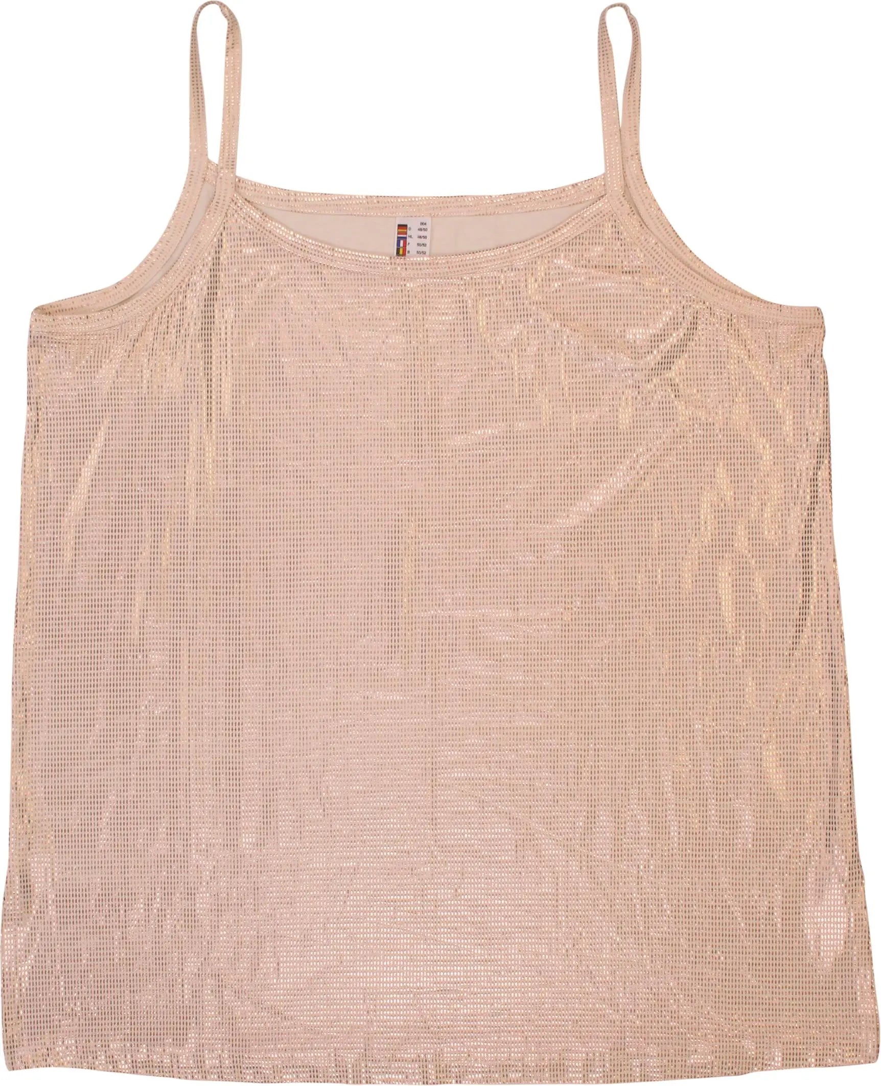 Unknown - Metallic Gold Top- ThriftTale.com - Vintage and second handclothing