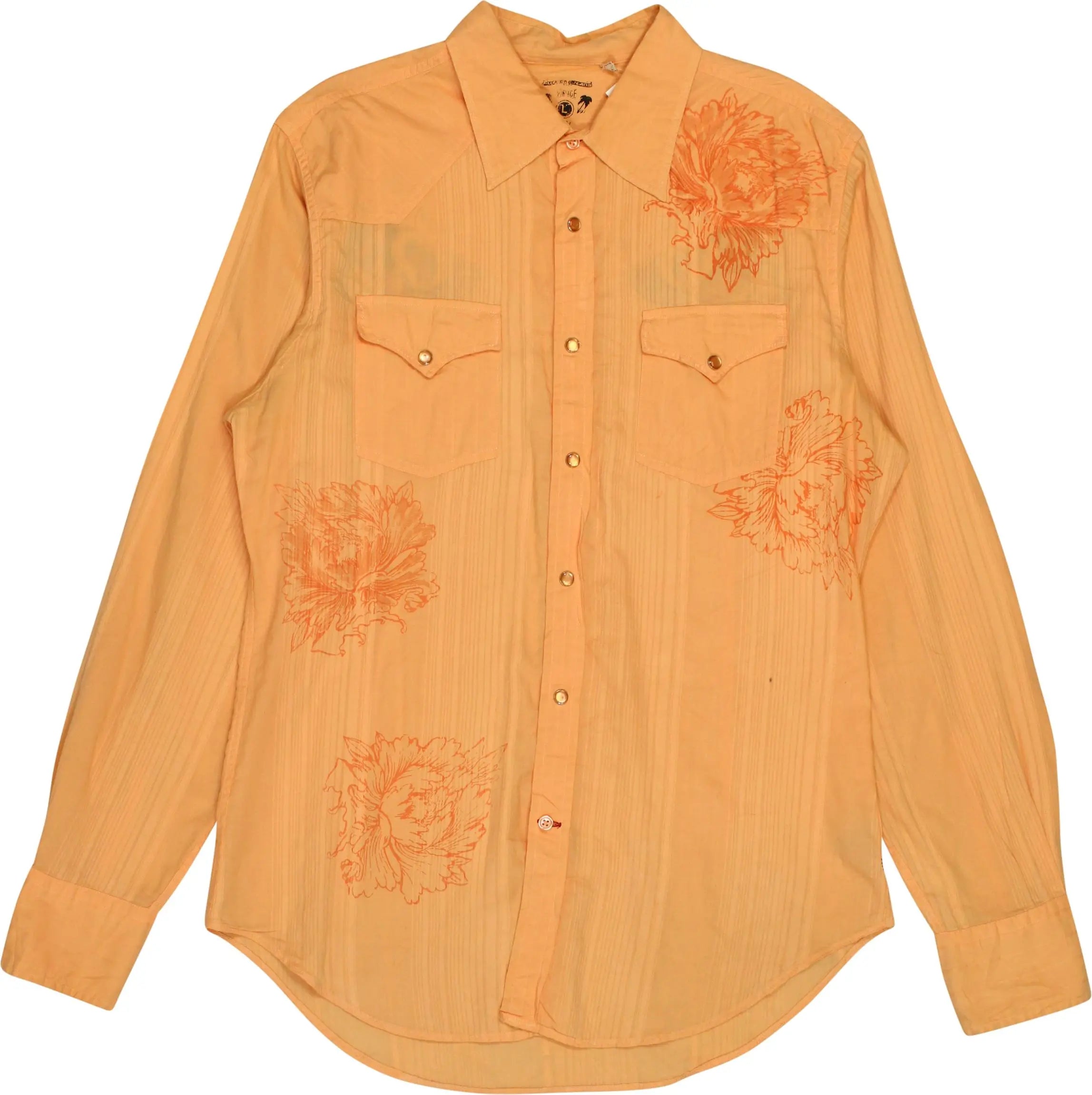 Unknown - Orange Shirt- ThriftTale.com - Vintage and second handclothing
