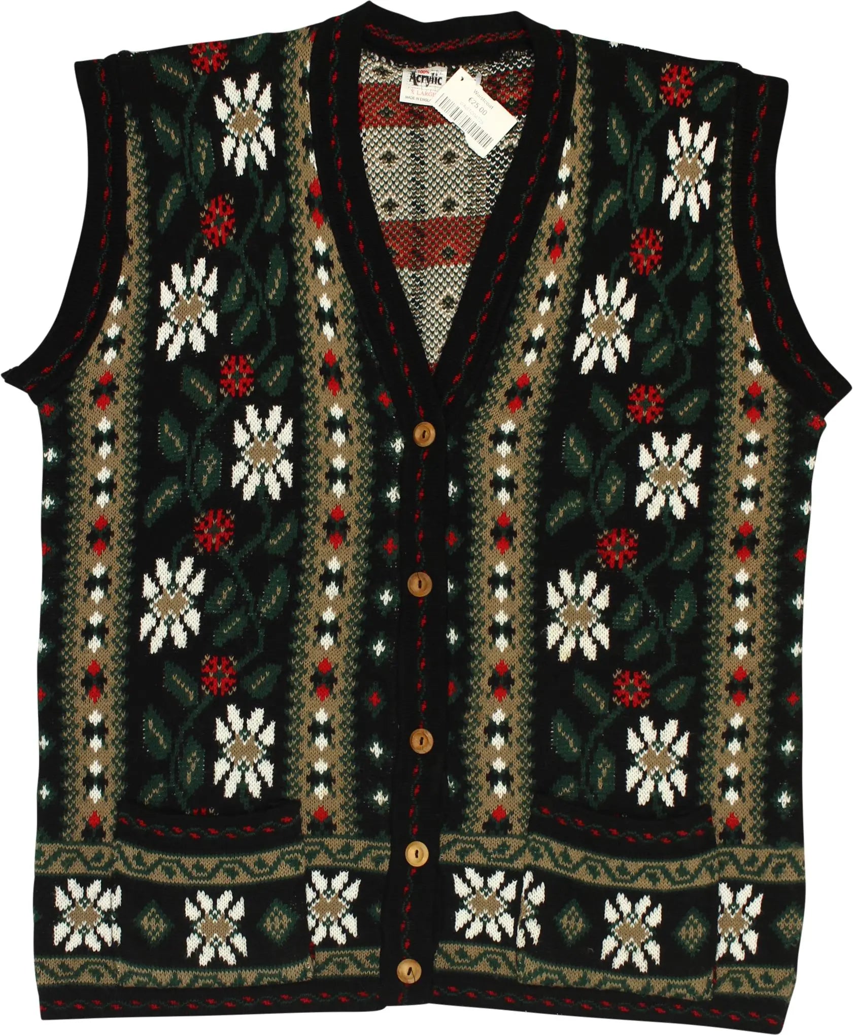 Unknown - Patterned Waistcoat- ThriftTale.com - Vintage and second handclothing