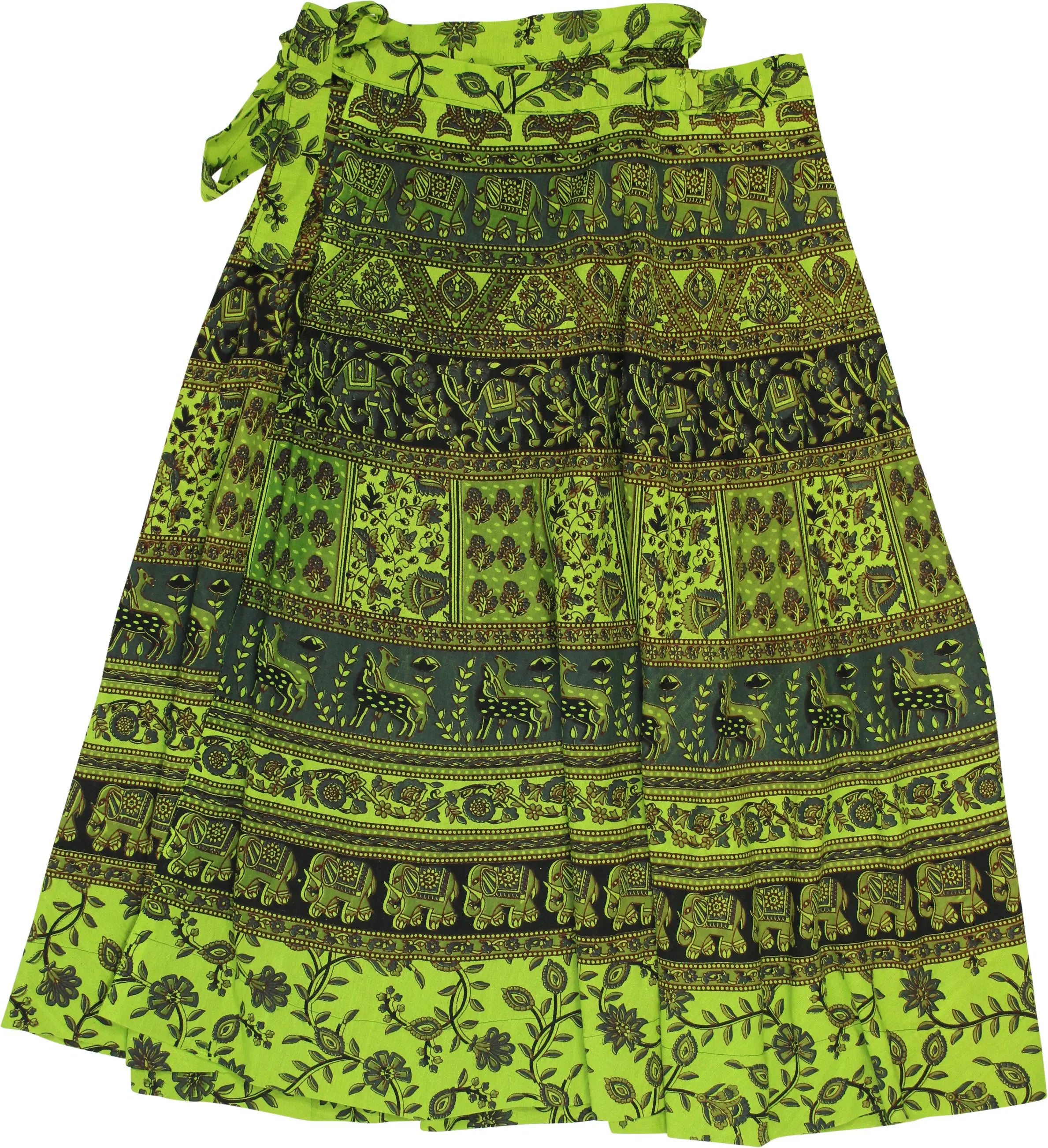 Unknown - Patterned Wrap Skirt- ThriftTale.com - Vintage and second handclothing