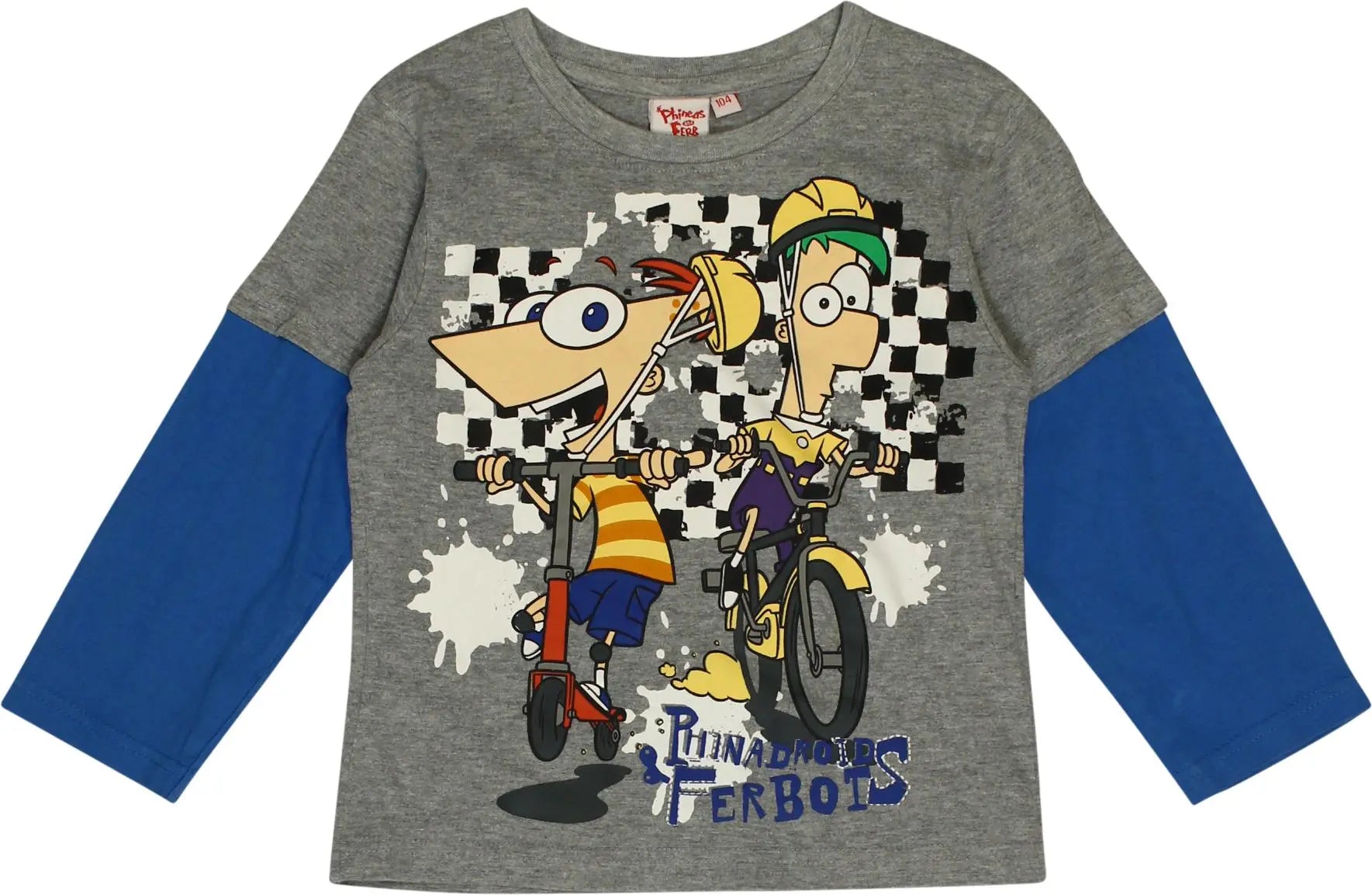 Unknown - Phineas and Ferb Long Sleeve Shirt- ThriftTale.com - Vintage and second handclothing