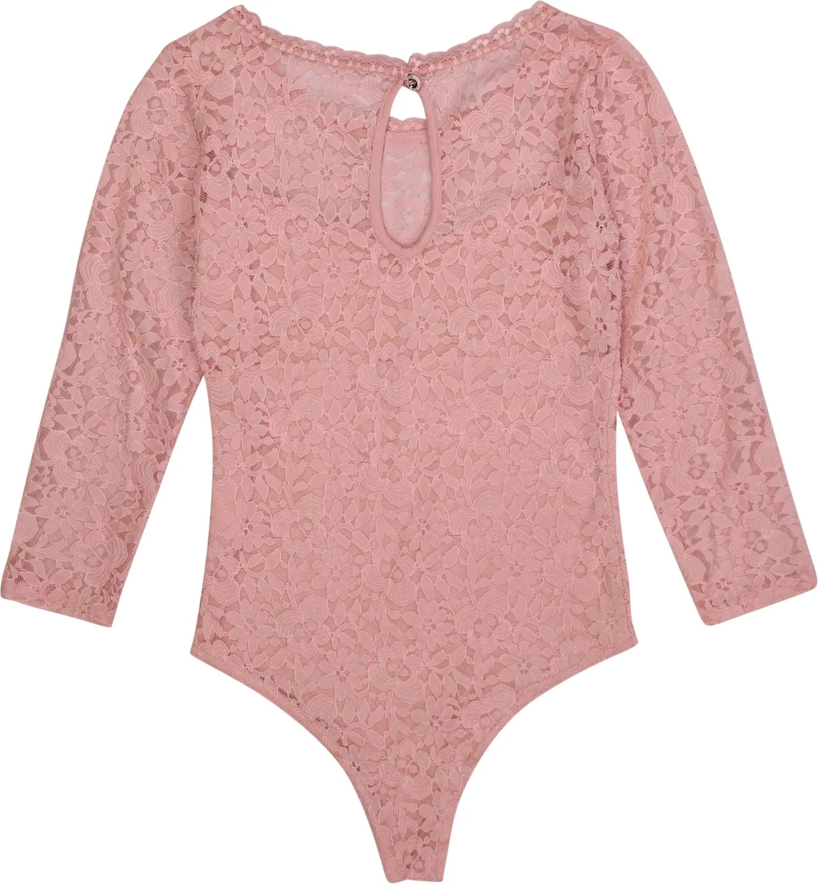 Unknown - Pink Lace Bodysuit- ThriftTale.com - Vintage and second handclothing