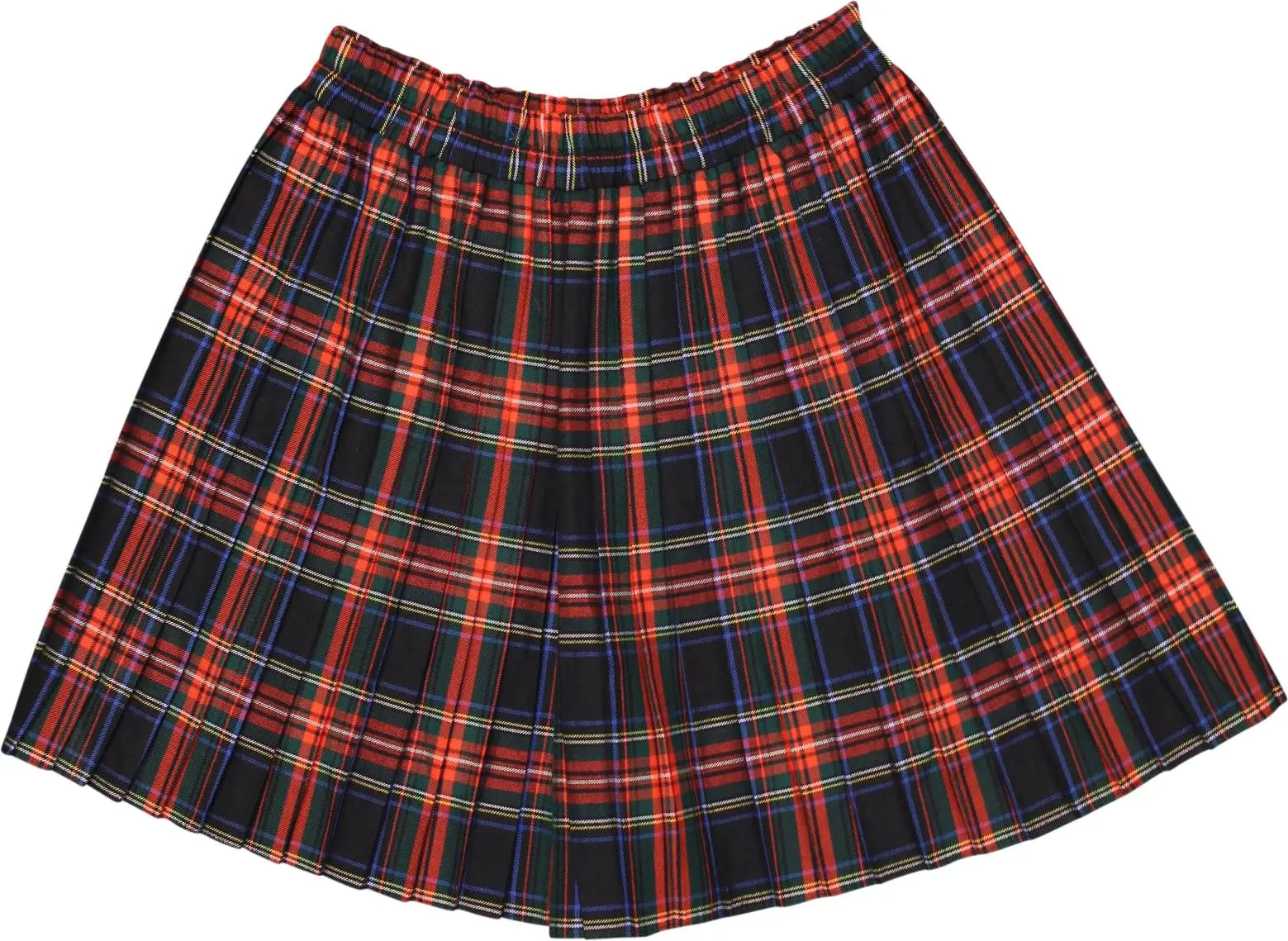 Unknown - Pleated Tartan Skirt- ThriftTale.com - Vintage and second handclothing