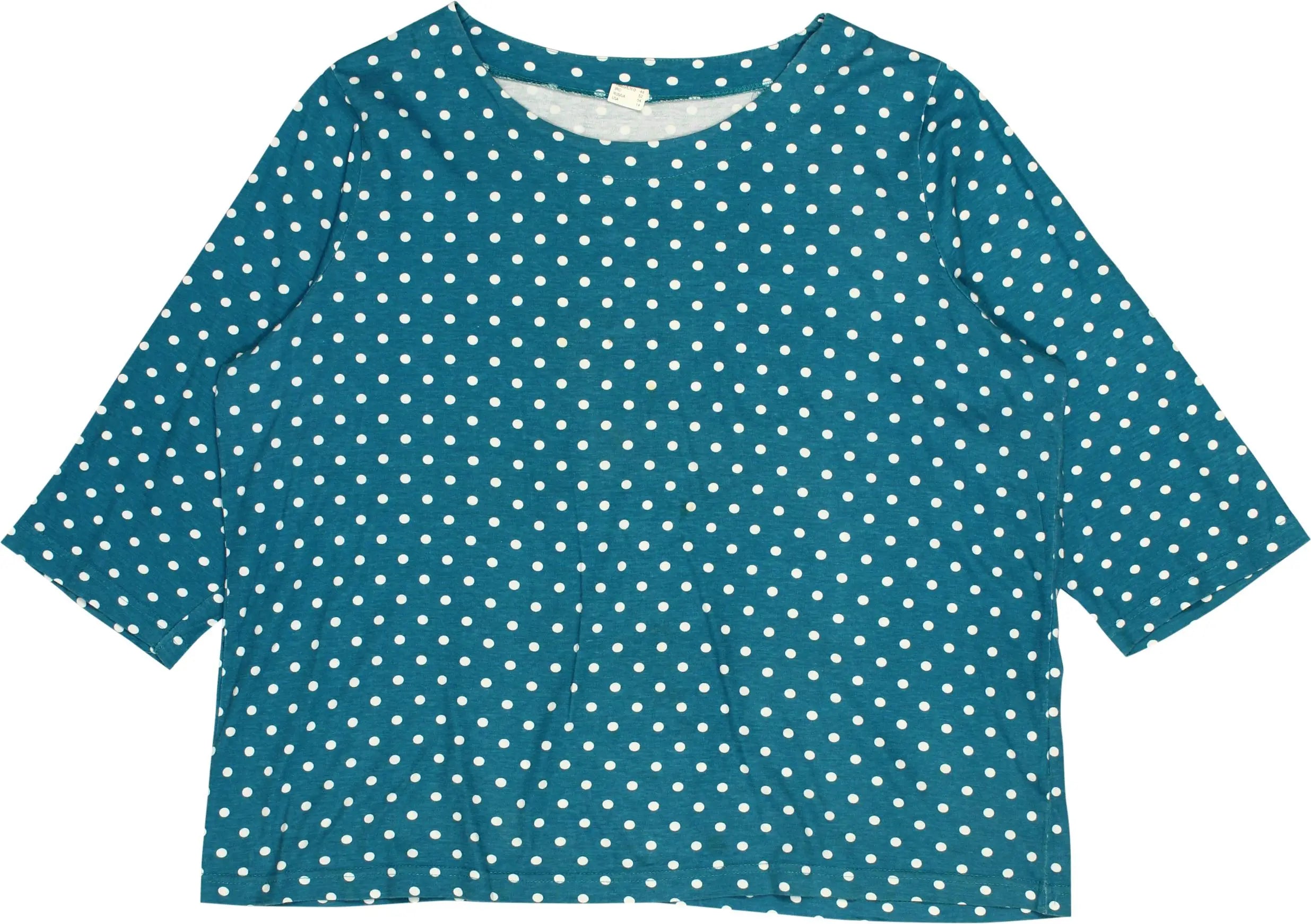 Unknown - Polkadot T-shirt- ThriftTale.com - Vintage and second handclothing