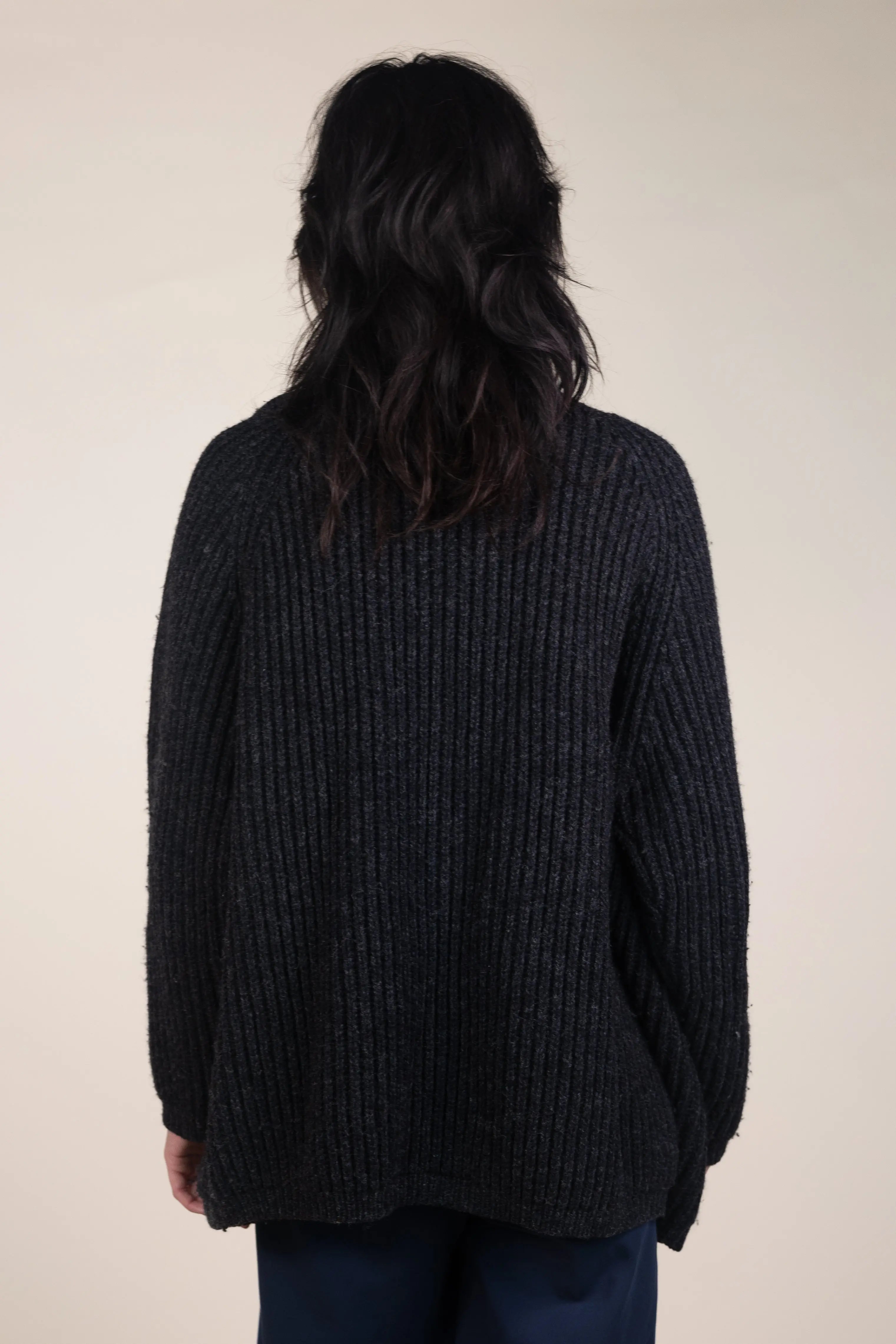 Unknown - Pure Shetland Wool Cable Cardigan- ThriftTale.com - Vintage and second handclothing