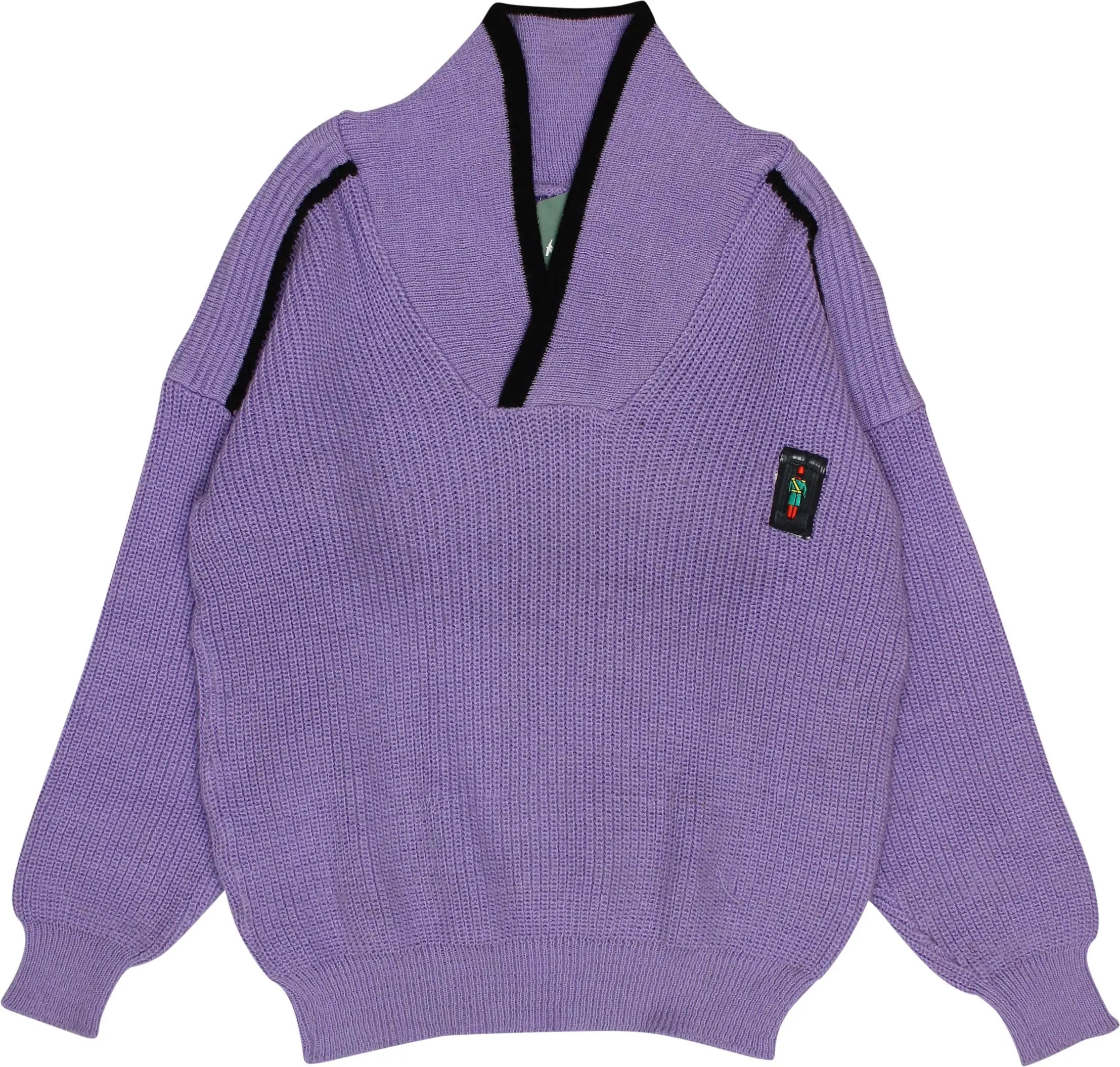Unknown - Purple V-neck Jumper- ThriftTale.com - Vintage and second handclothing