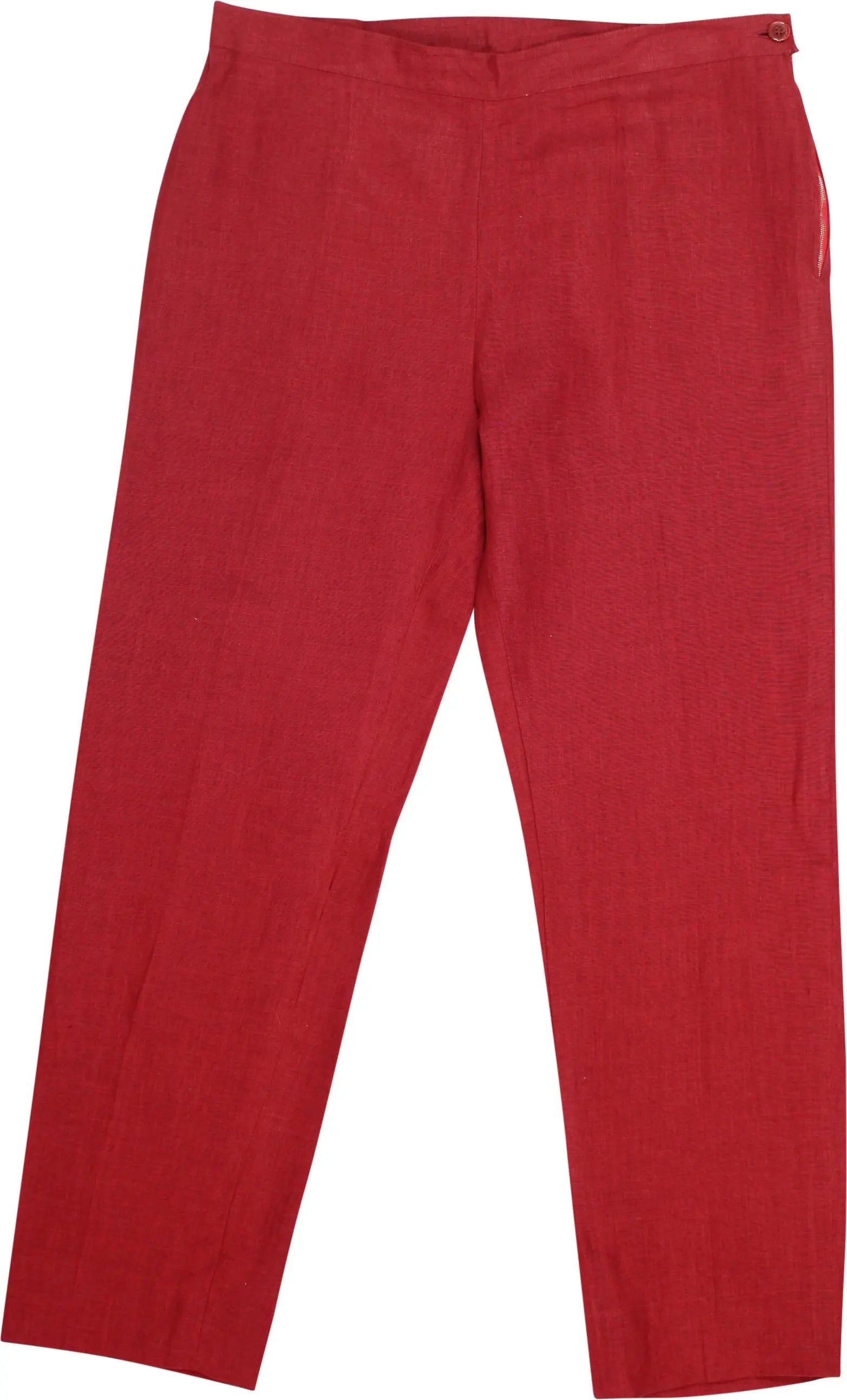 Unknown - Red Linen Pants- ThriftTale.com - Vintage and second handclothing