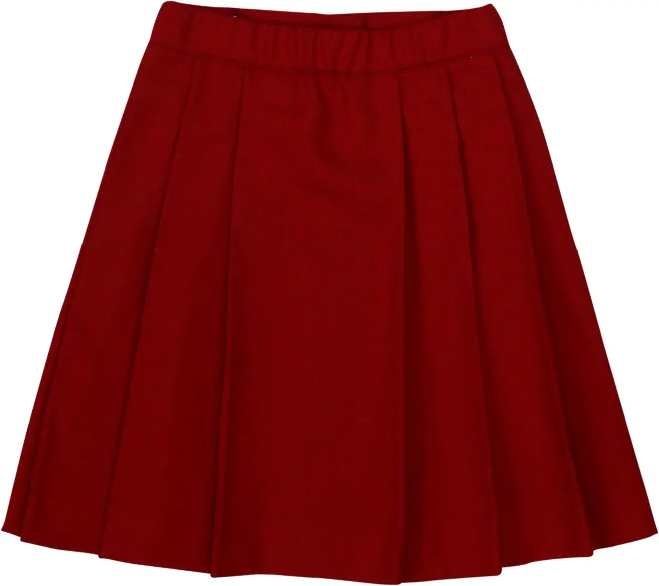 Unknown - Red Pleated Skirt- ThriftTale.com - Vintage and second handclothing