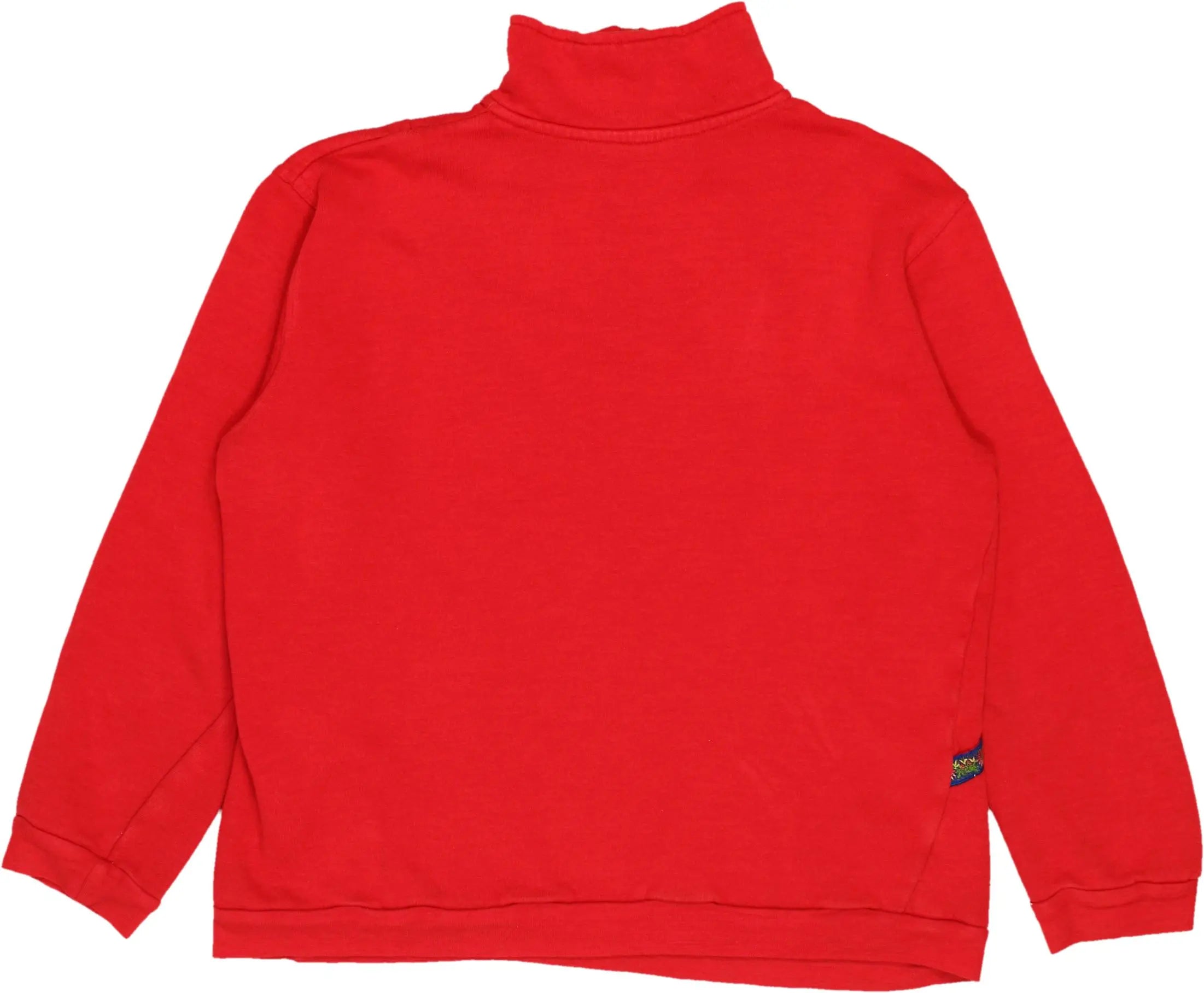 Unknown - Red Quarter Zip Sweater- ThriftTale.com - Vintage and second handclothing
